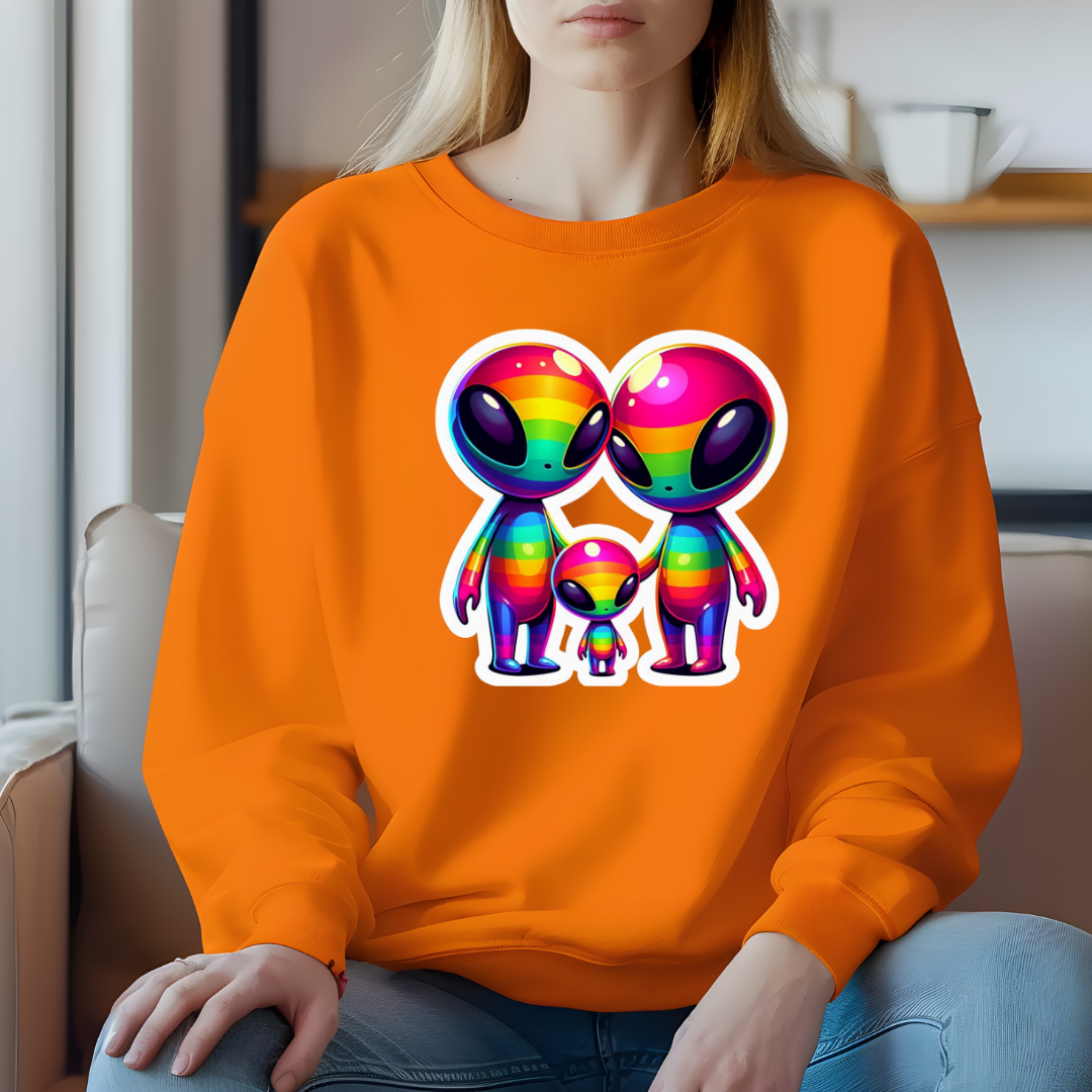 Rainbow Aliens Unisex Heavy Blend™ Sweatshirt