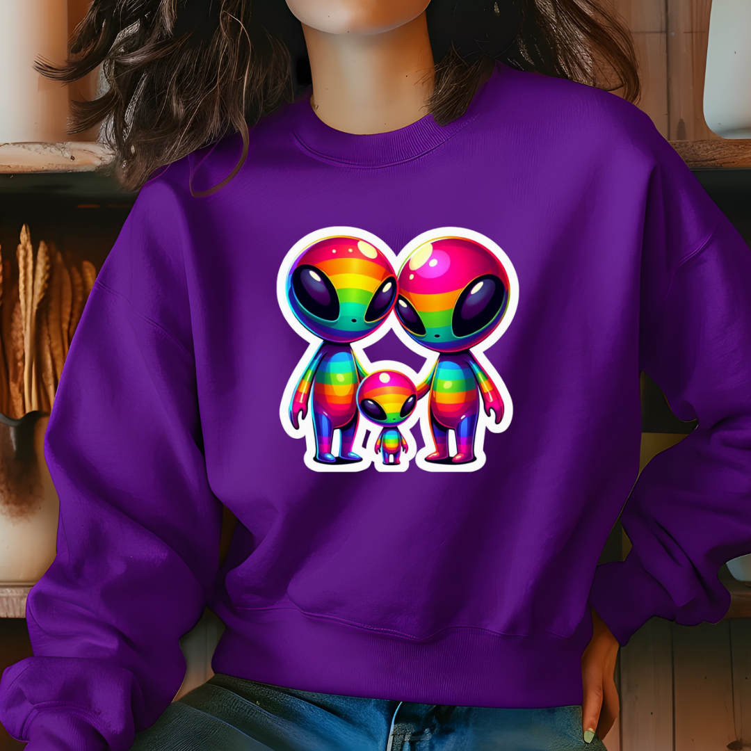 Rainbow Aliens Unisex Heavy Blend™ Sweatshirt