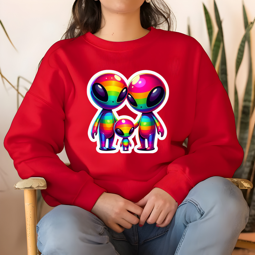 Rainbow Aliens Unisex Heavy Blend™ Sweatshirt