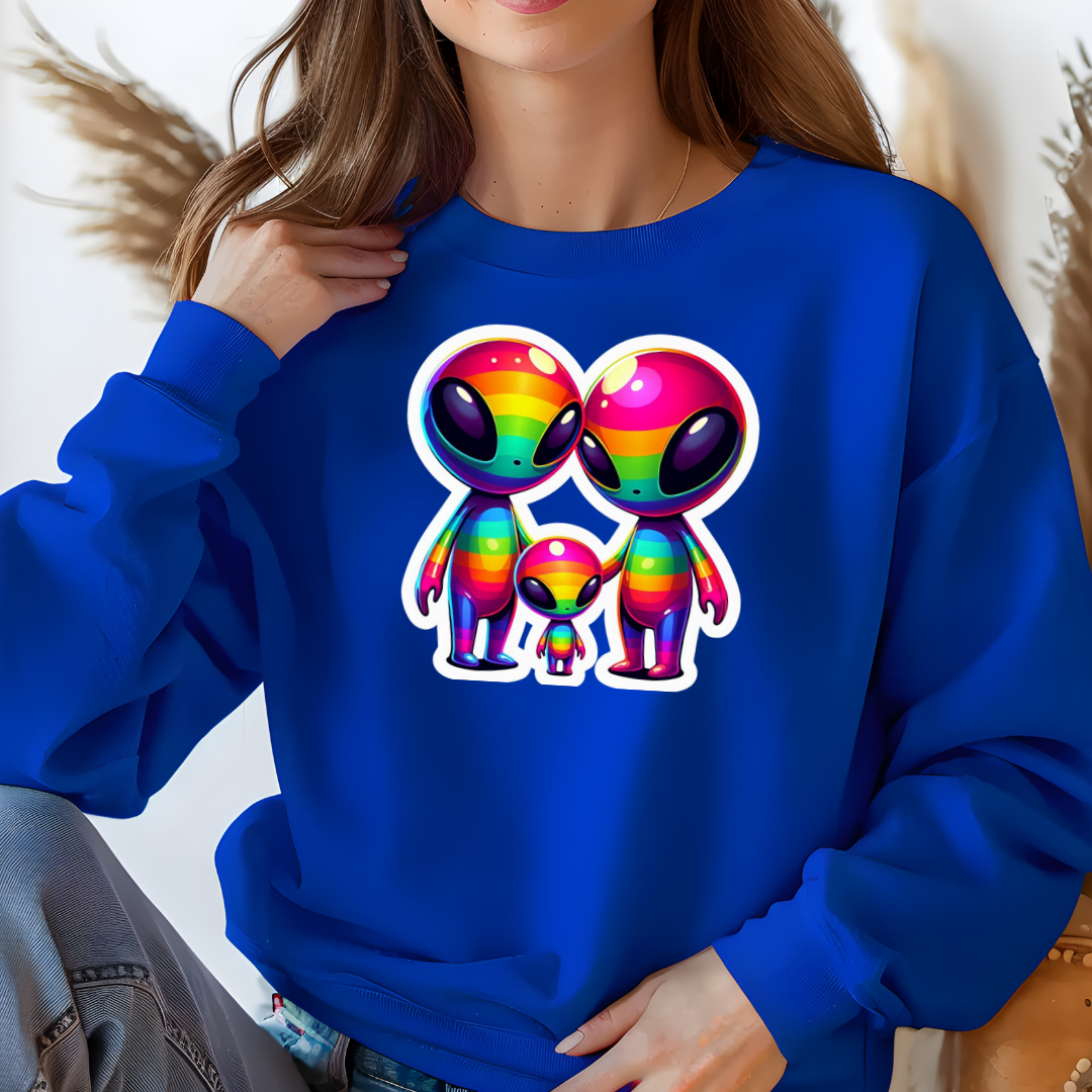 Rainbow Aliens Unisex Heavy Blend™ Sweatshirt