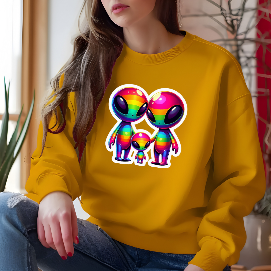 Rainbow Aliens Unisex Heavy Blend™ Sweatshirt