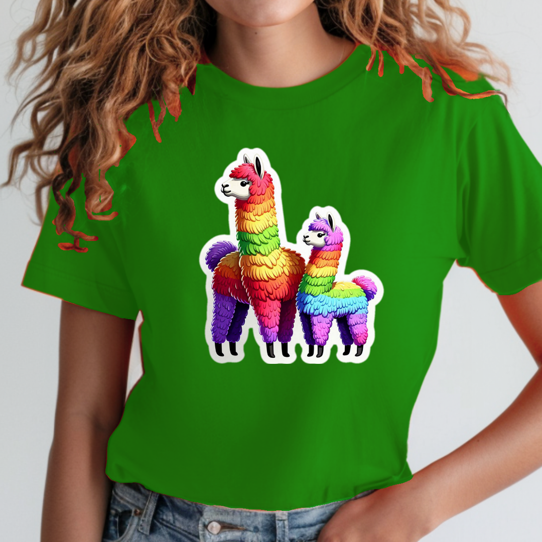 Rainbow Alpacas Unisex Soft T-Shirt