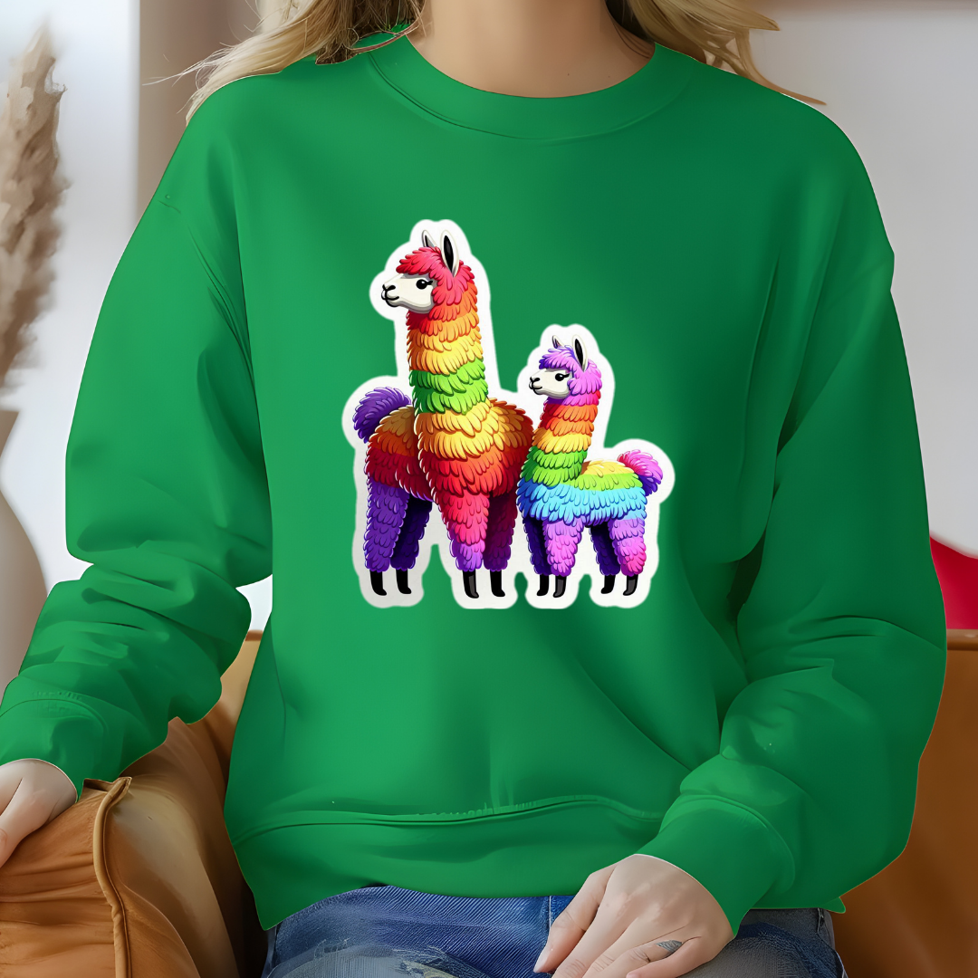 Rainbow Alpacas Crewneck Sweatshirt