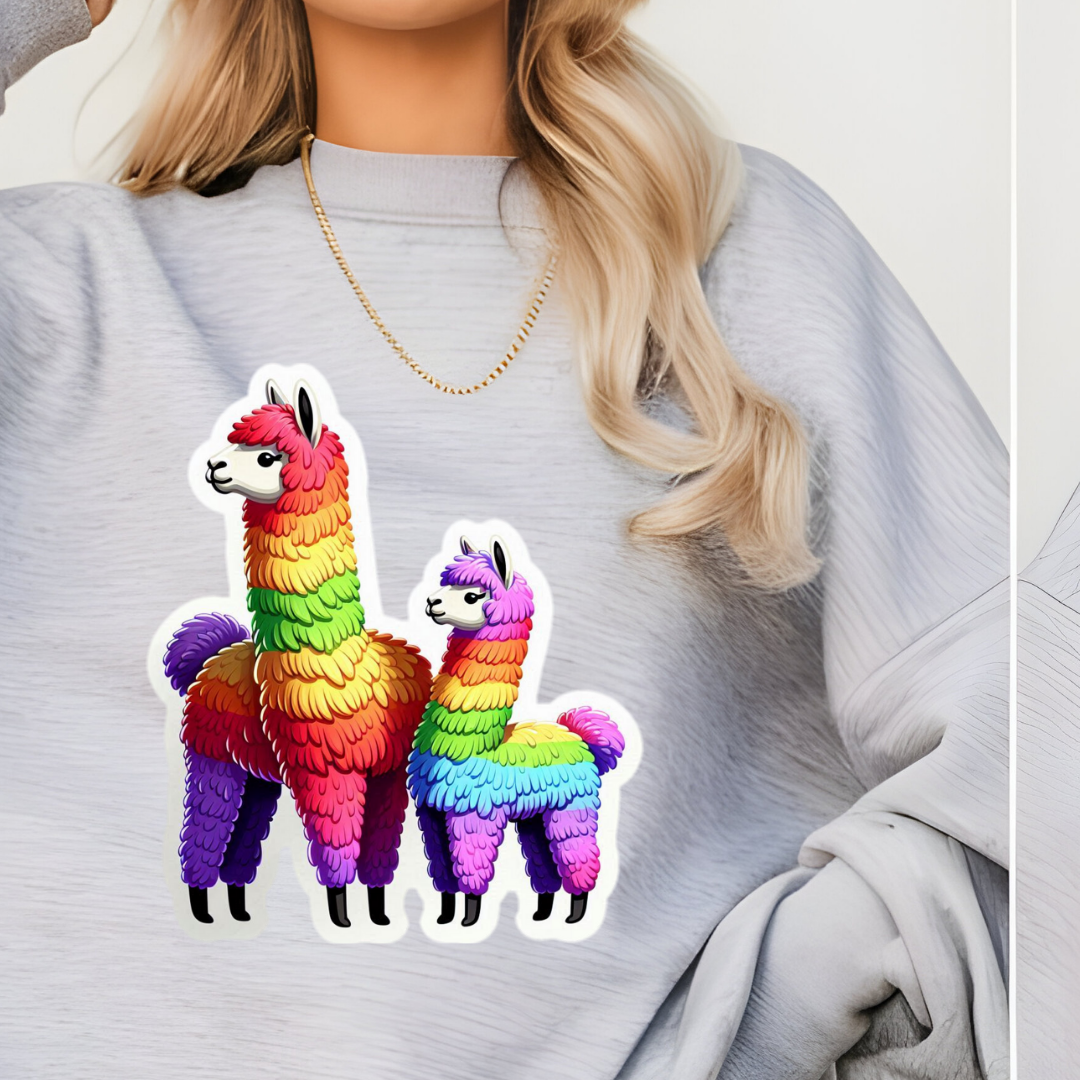 Rainbow Alpacas Crewneck Sweatshirt