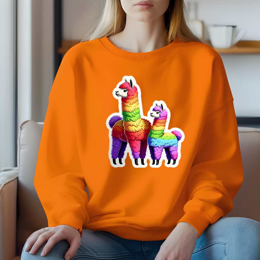 Rainbow Alpacas Crewneck Sweatshirt