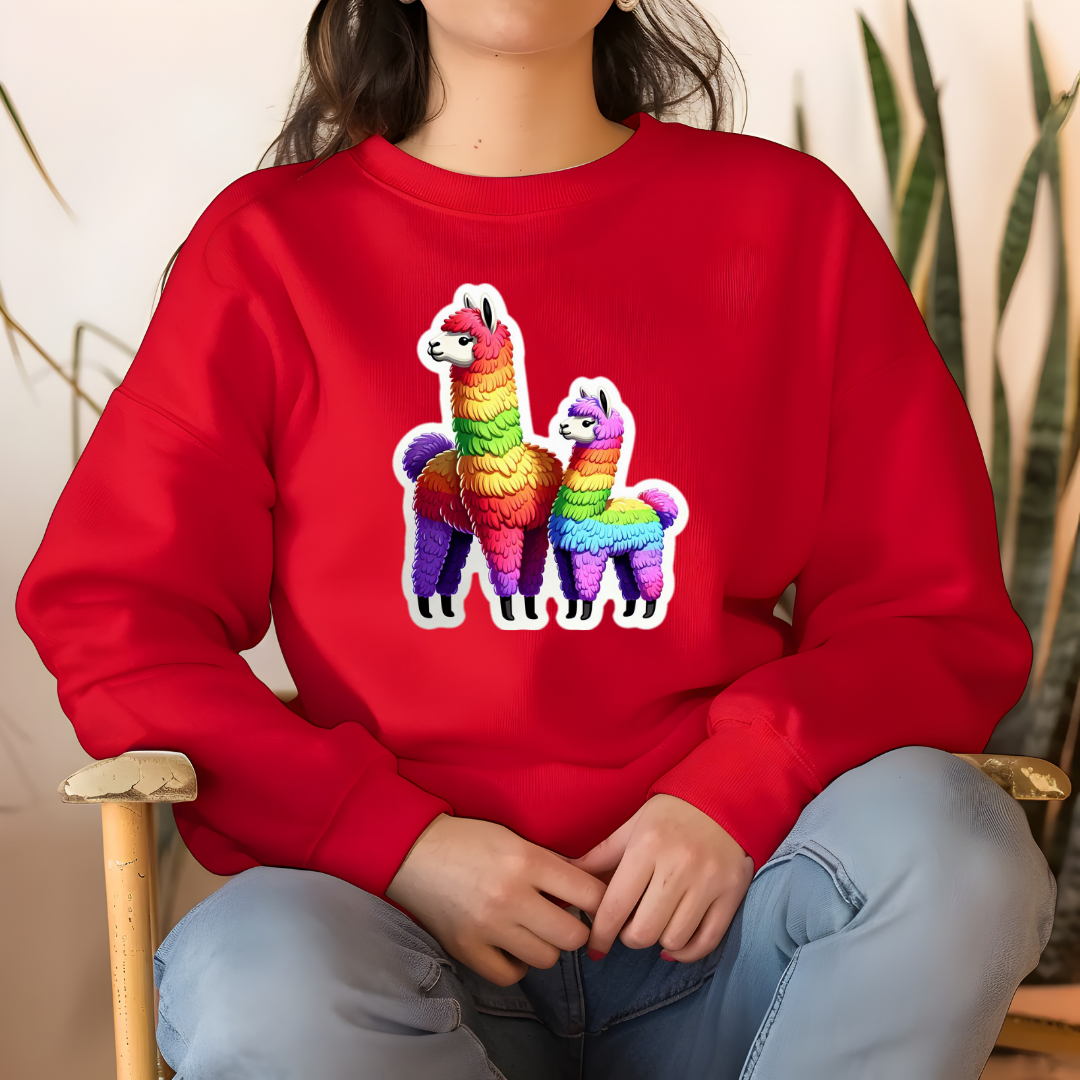 Rainbow Alpacas Crewneck Sweatshirt