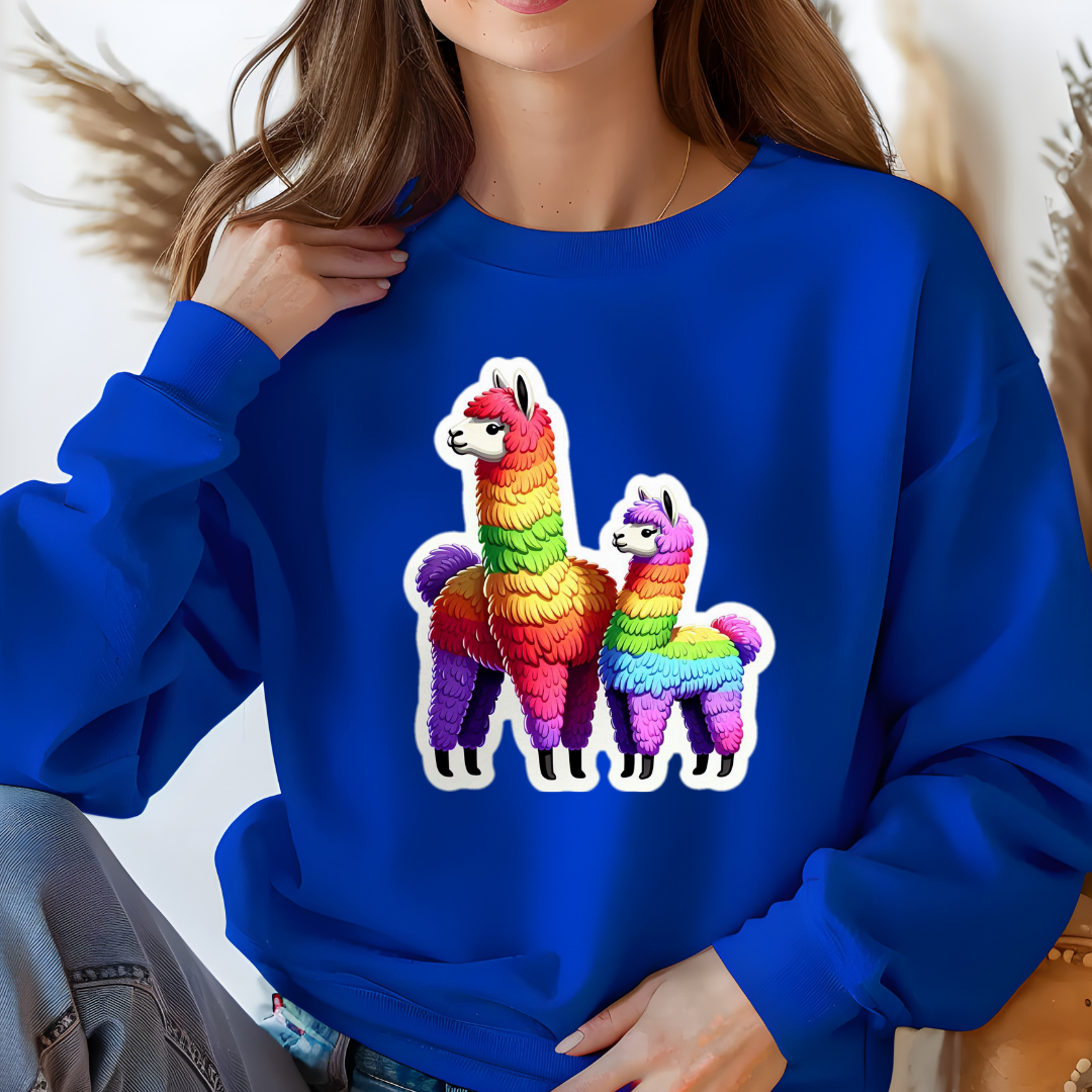 Rainbow Alpacas Crewneck Sweatshirt