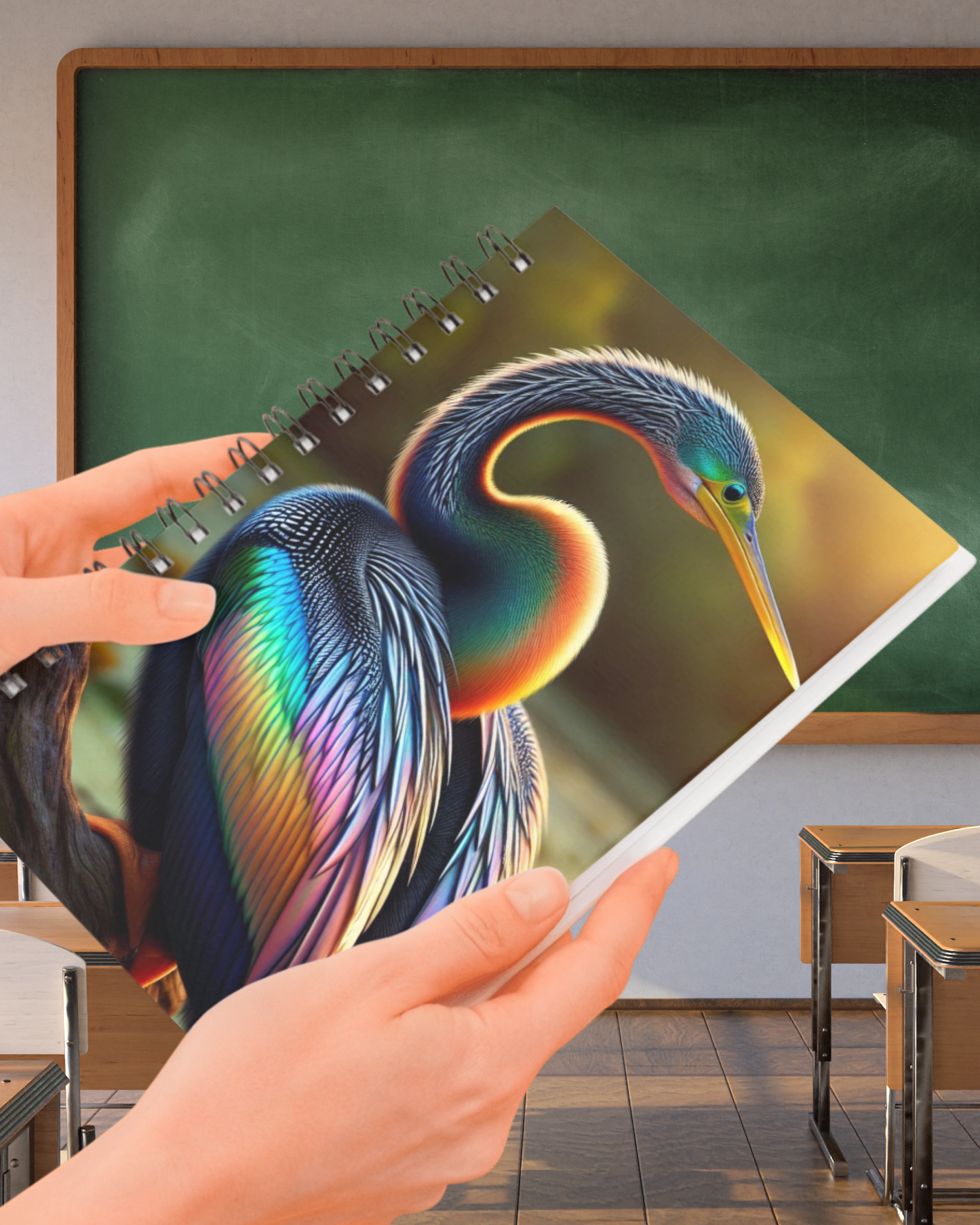 Spiral Notebook - Rainbow Anhinga "Water Turkey"(ruled)