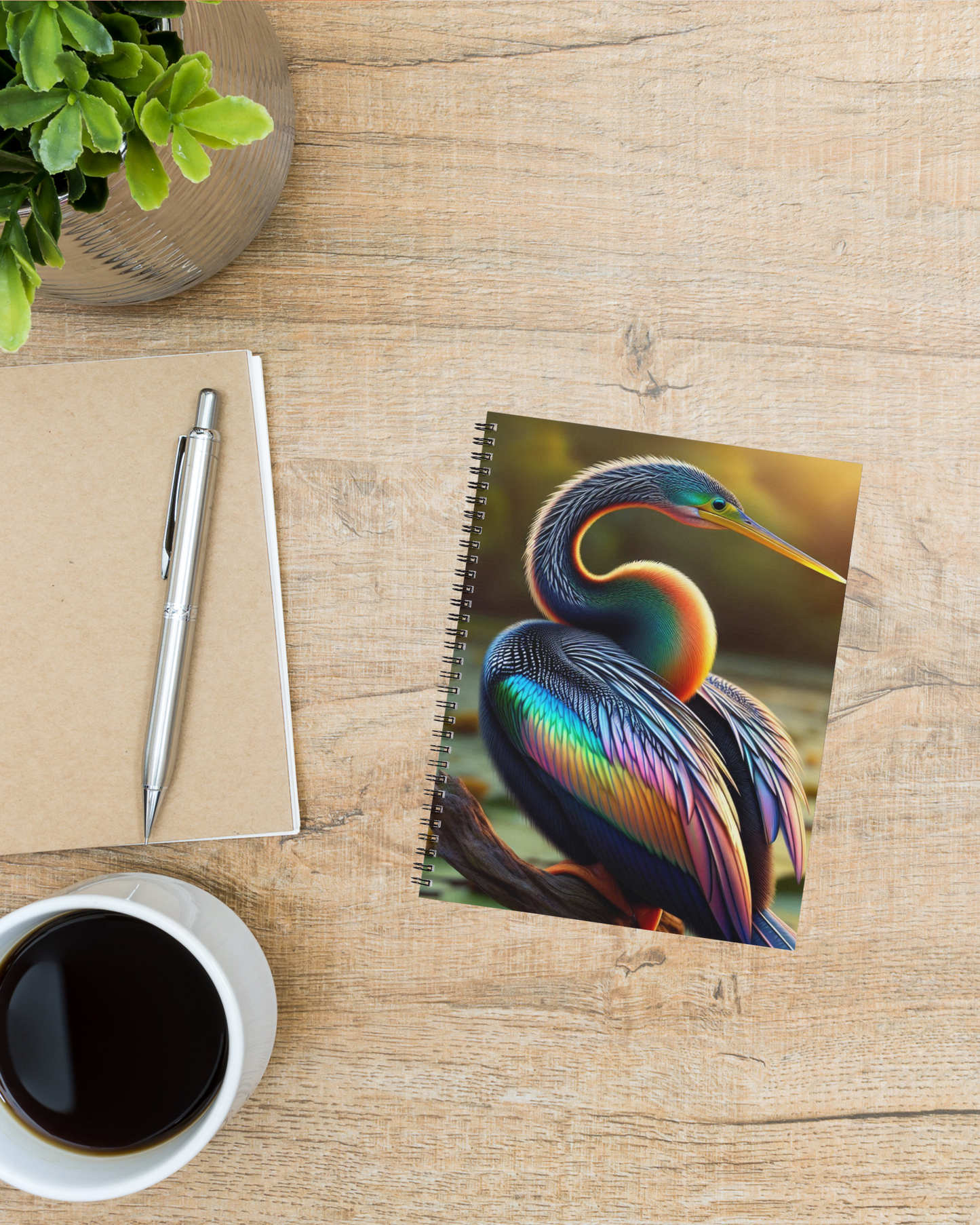 Spiral Notebook - Rainbow Anhinga "Water Turkey"(ruled)