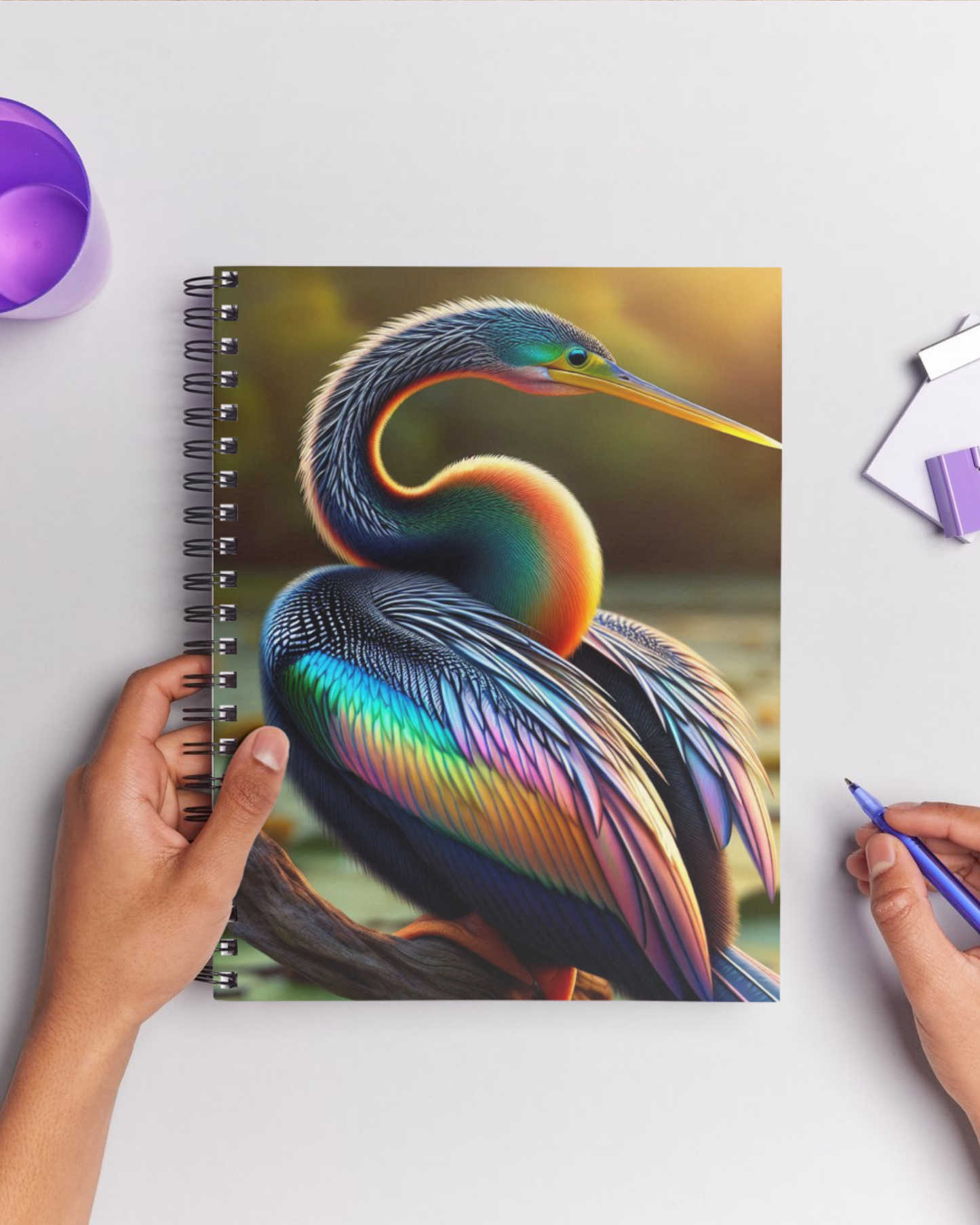 Spiral Notebook - Rainbow Anhinga "Water Turkey"(ruled)