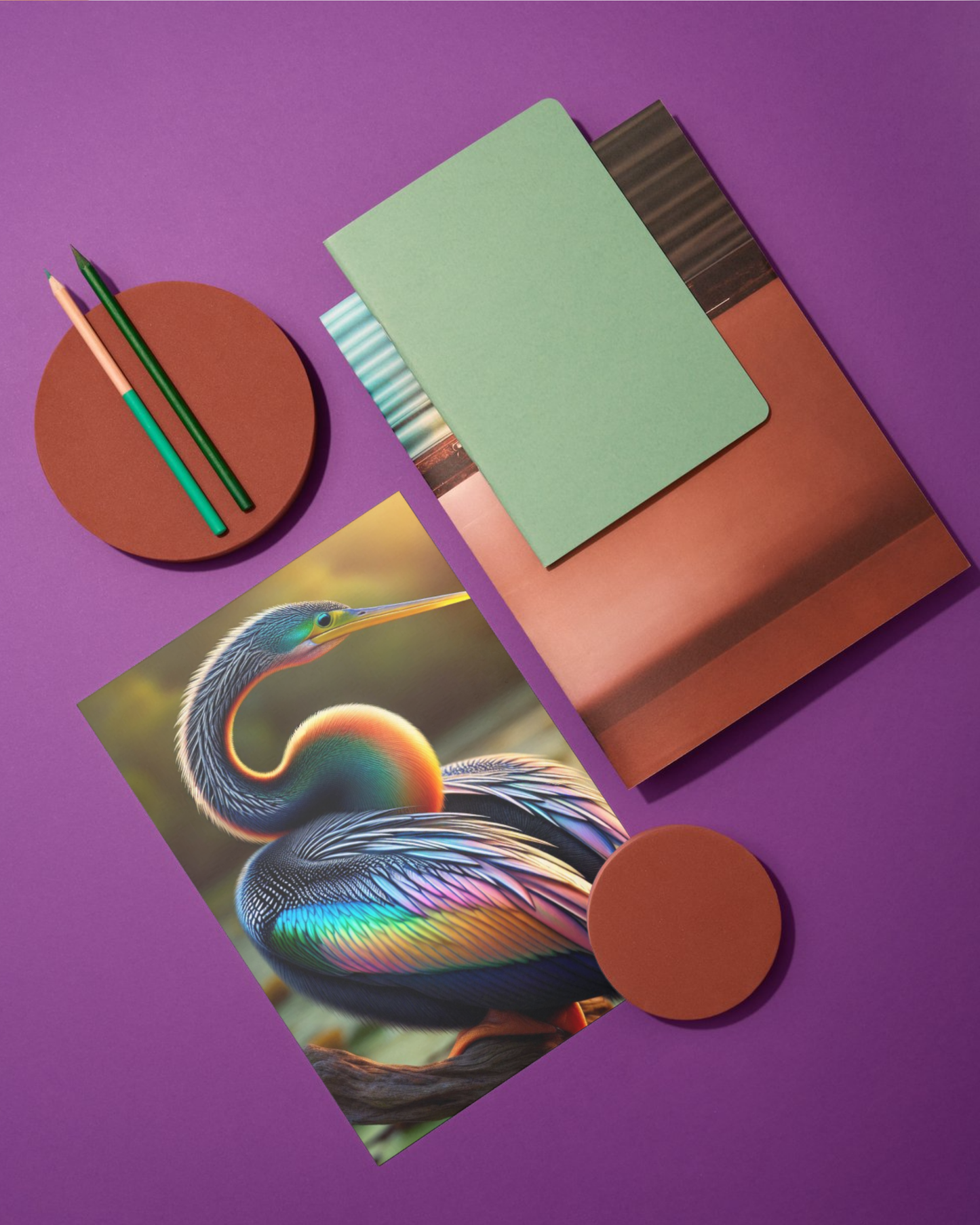 Spiral Notebook - Rainbow Anhinga "Water Turkey"(ruled)