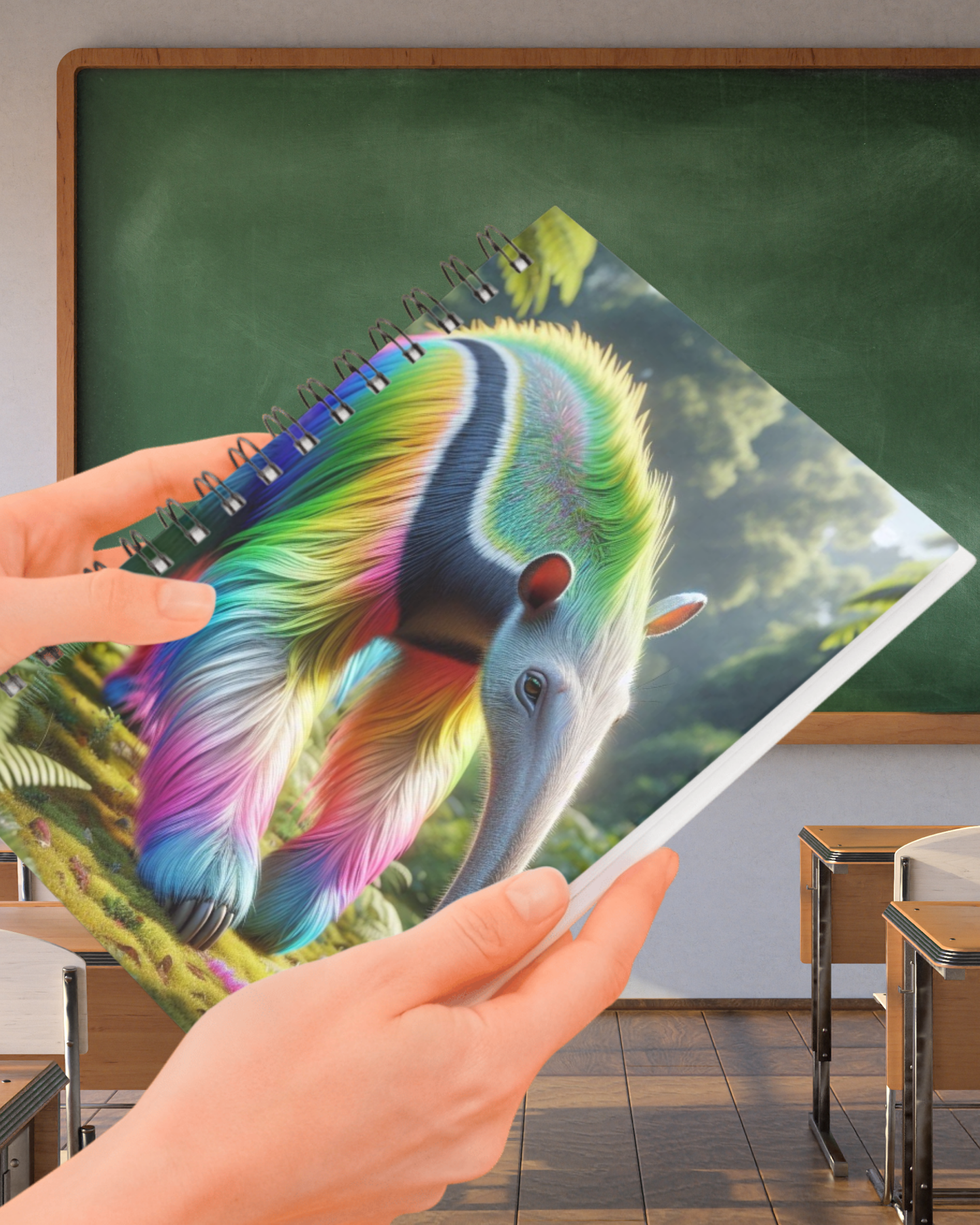 Spiral Notebook - Rainbow Anteater (ruled)