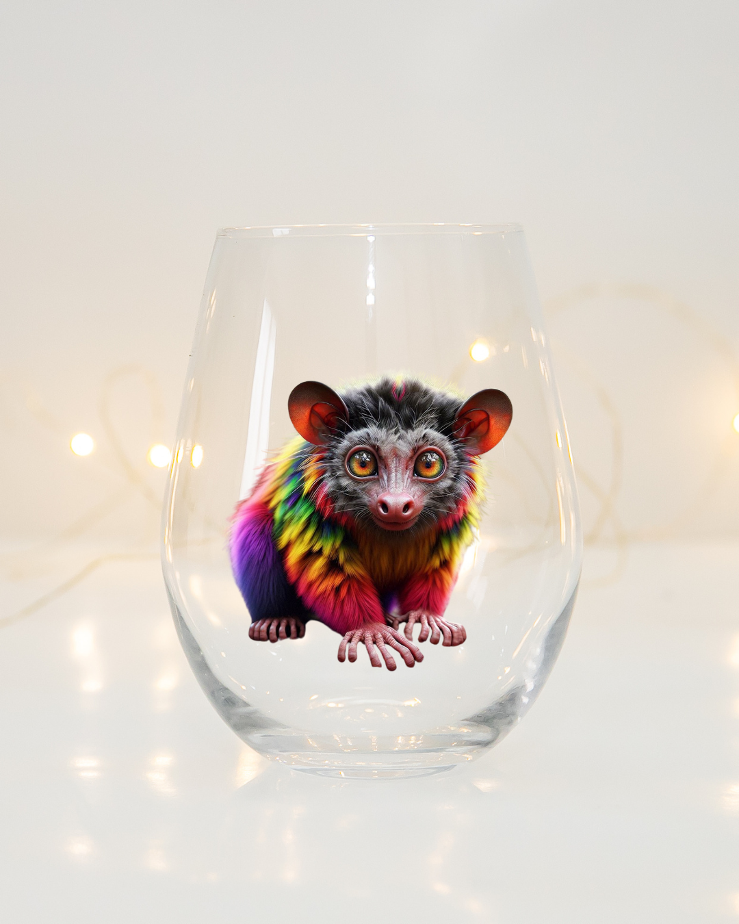 Rainbow Aye-Aye Whiskey Glass