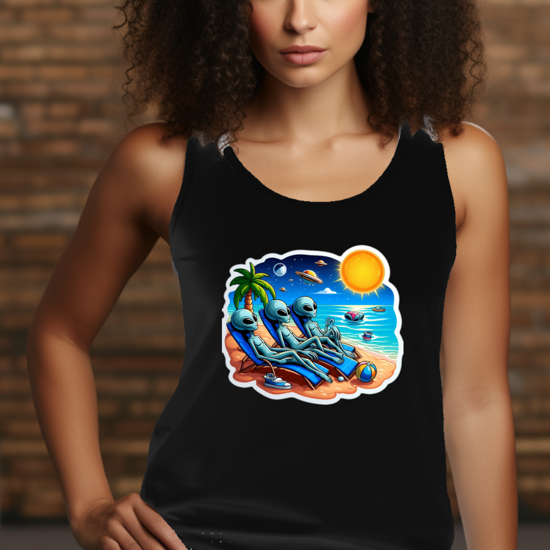 Spring Break Aliens Racerback Tank