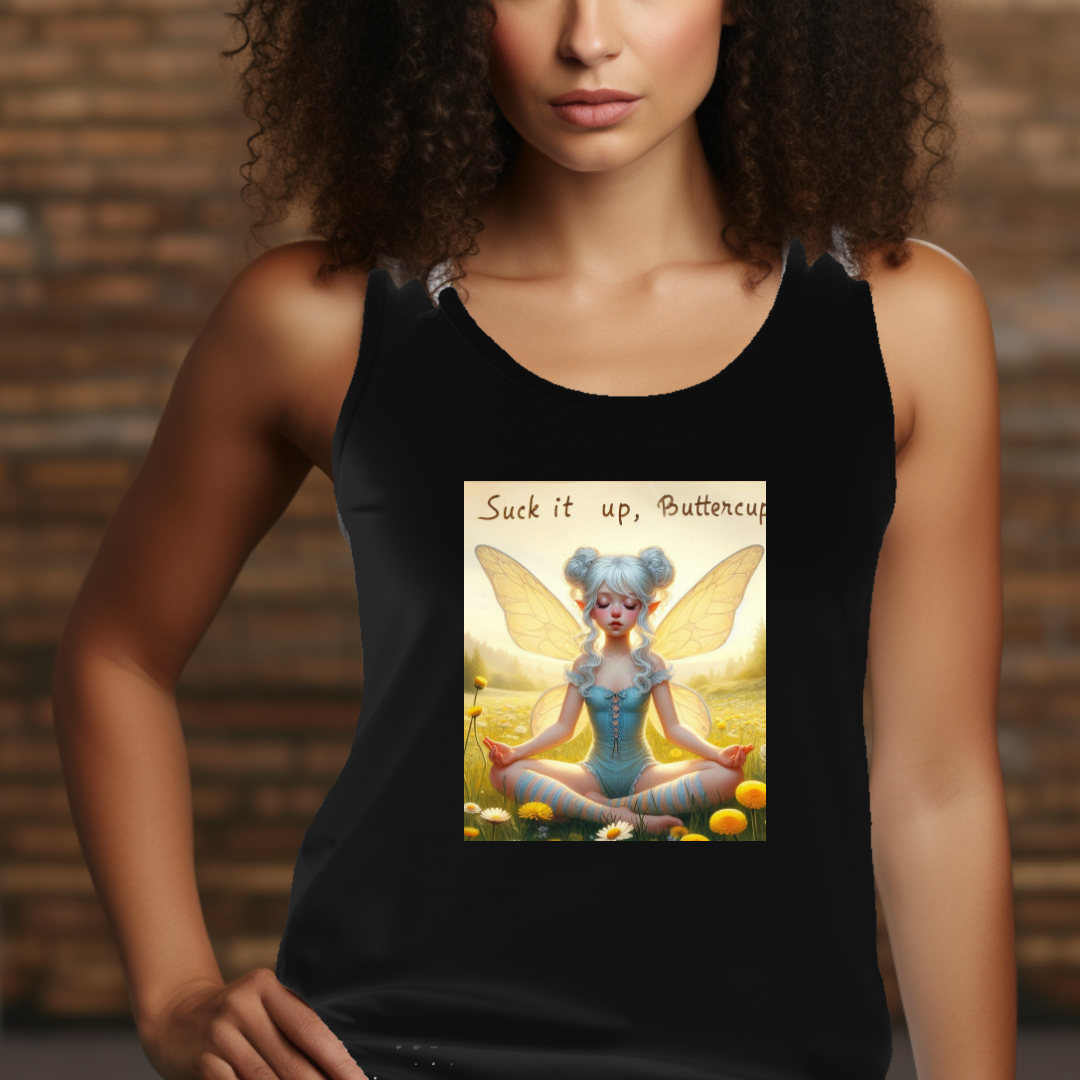 Suck it Up Buttercup Women's Racerback Tank