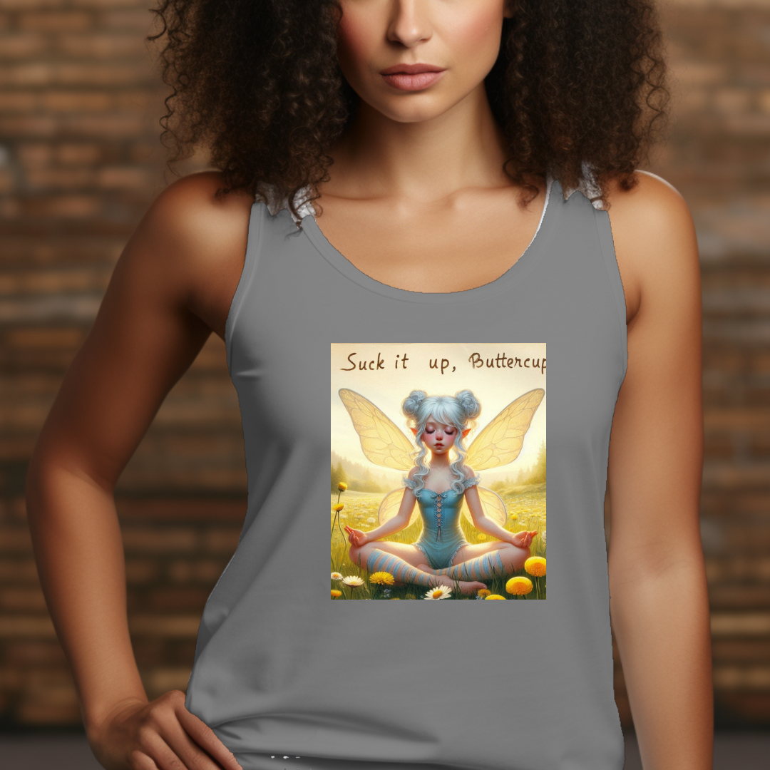 Suck it Up Buttercup Women's Racerback Tank