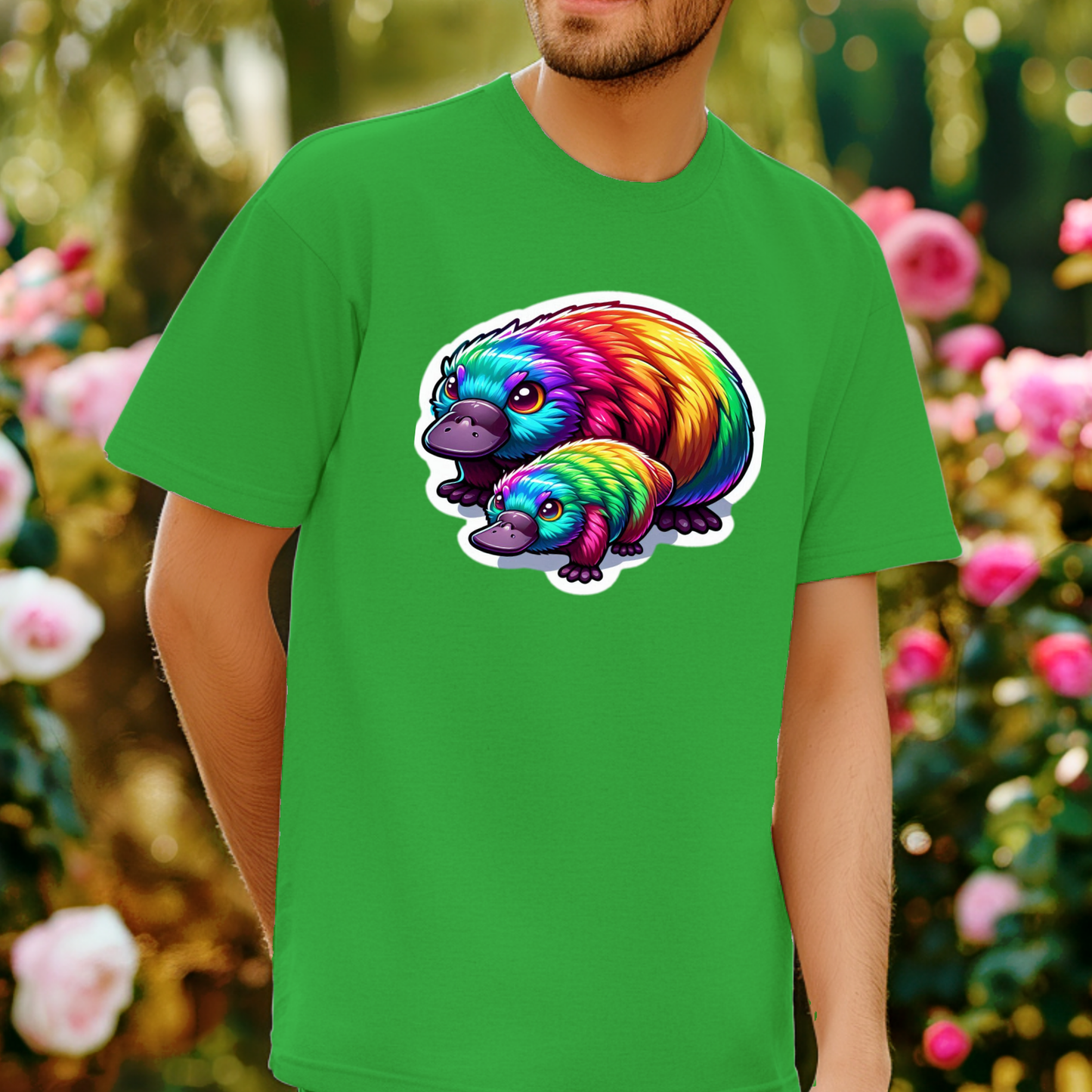 Rainbow Animals T-Shirt Collection: Platypus and Puggle