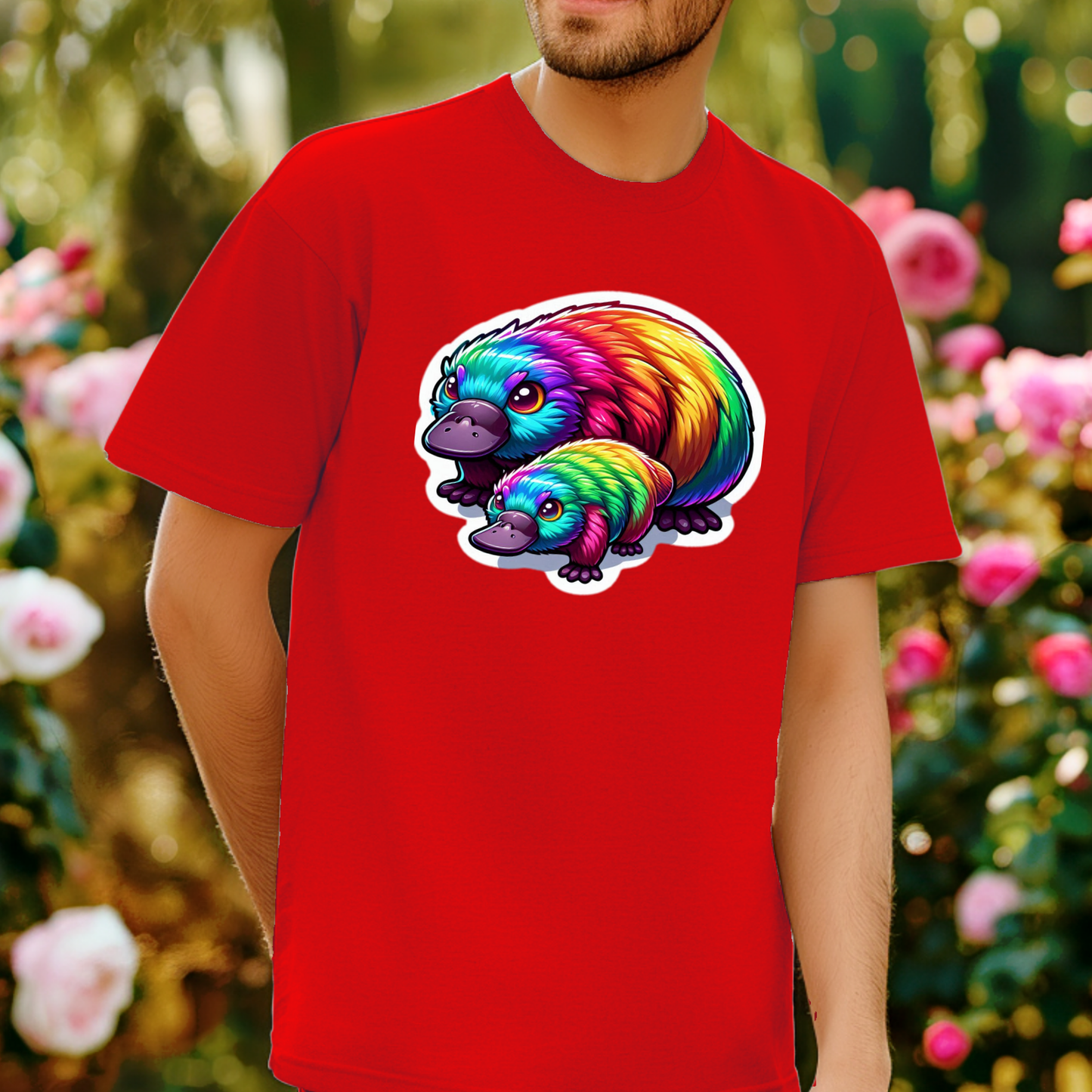 Rainbow Animals T-Shirt Collection: Platypus and Puggle