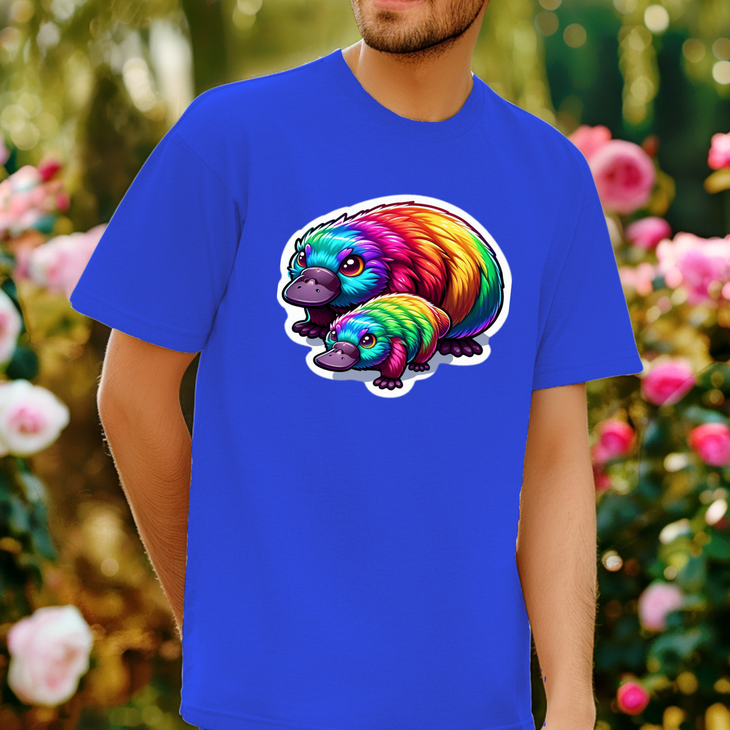 Rainbow Animals T-Shirt Collection: Platypus and Puggle