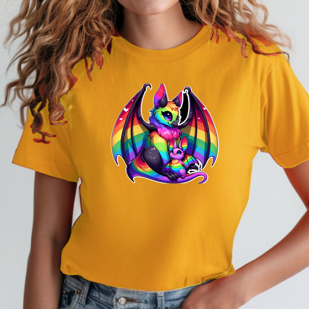Rainbow Bats Unisex Soft T-Shirt