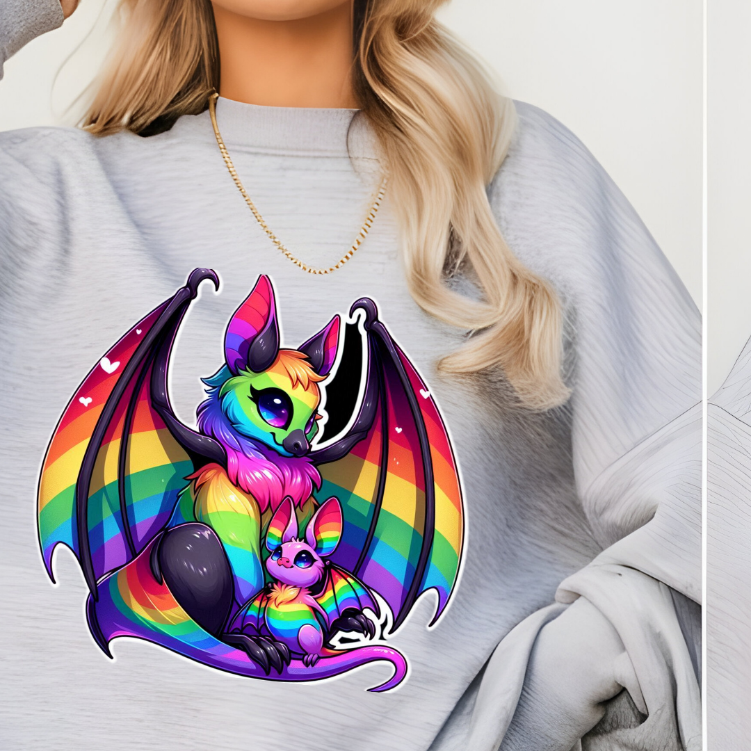 Rainbow Bats Crewneck Sweatshirt