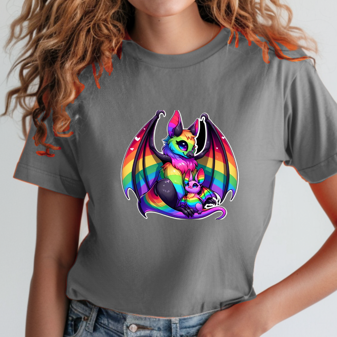 Rainbow Bats Unisex Soft T-Shirt