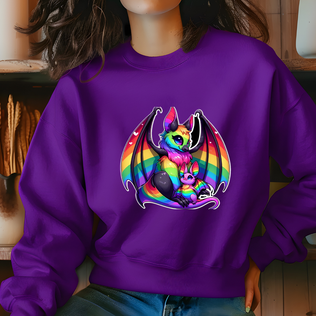 Rainbow Bats Crewneck Sweatshirt