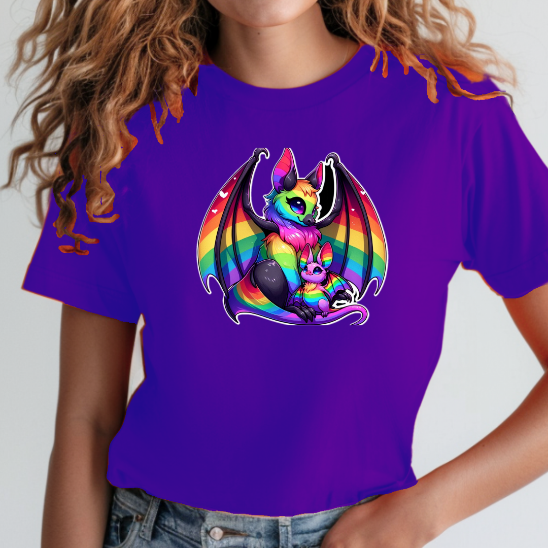Rainbow Bats Unisex Soft T-Shirt