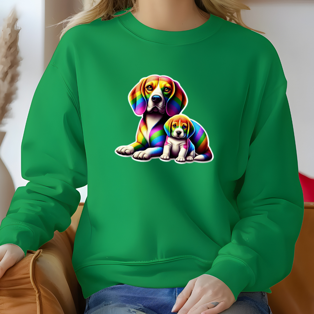 Rainbow Beagles Crewneck Sweatshirt