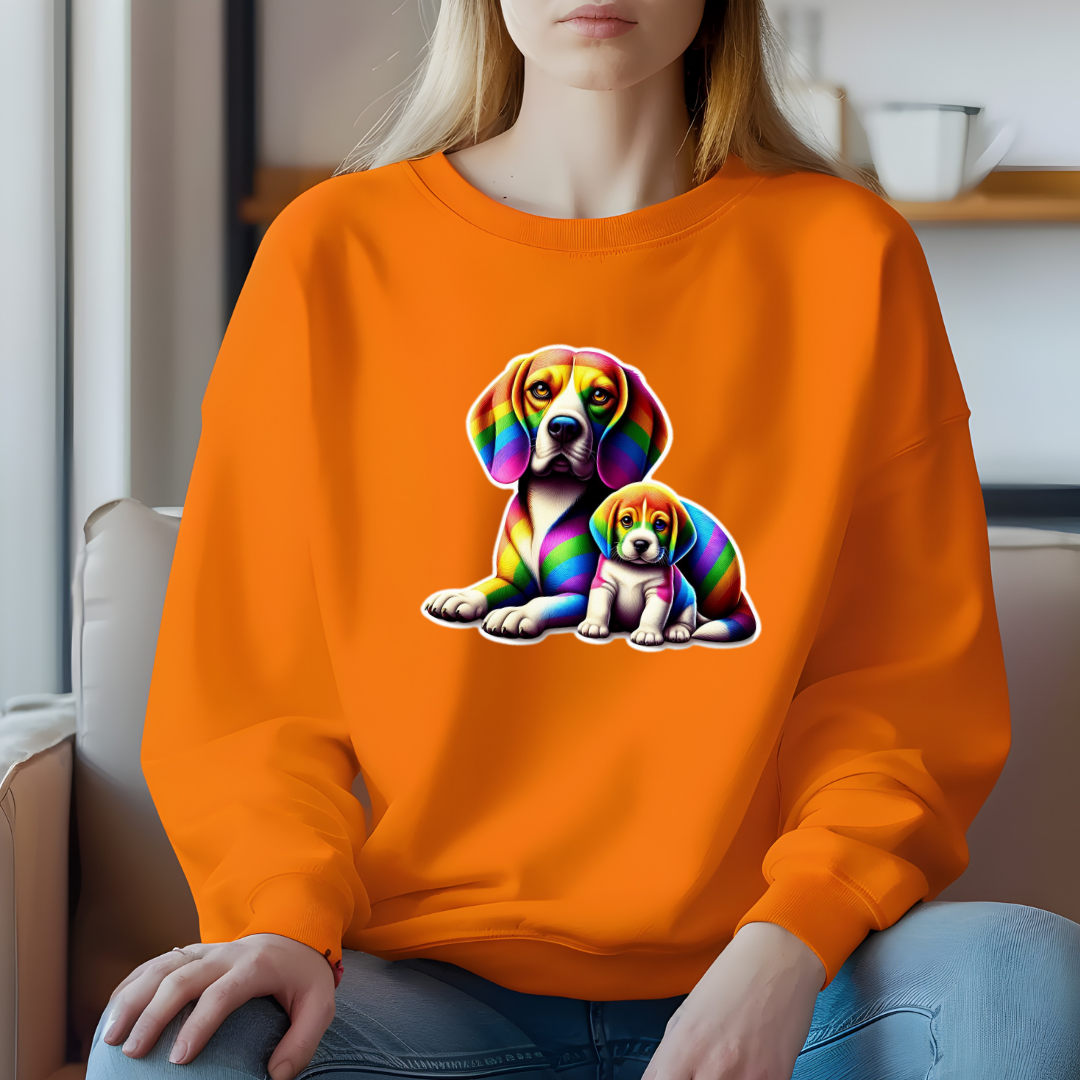 Rainbow Beagles Crewneck Sweatshirt