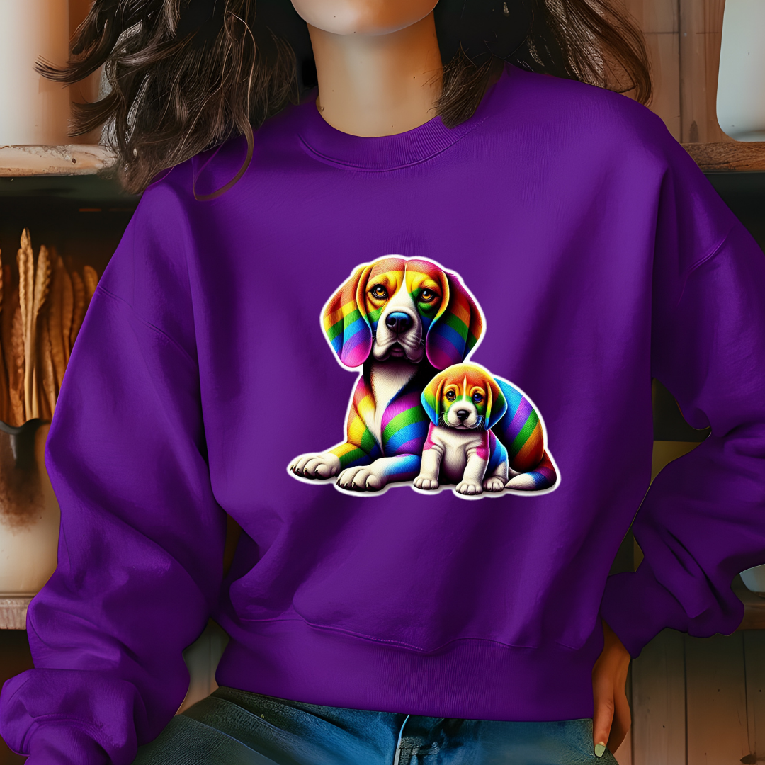 Rainbow Beagles Crewneck Sweatshirt
