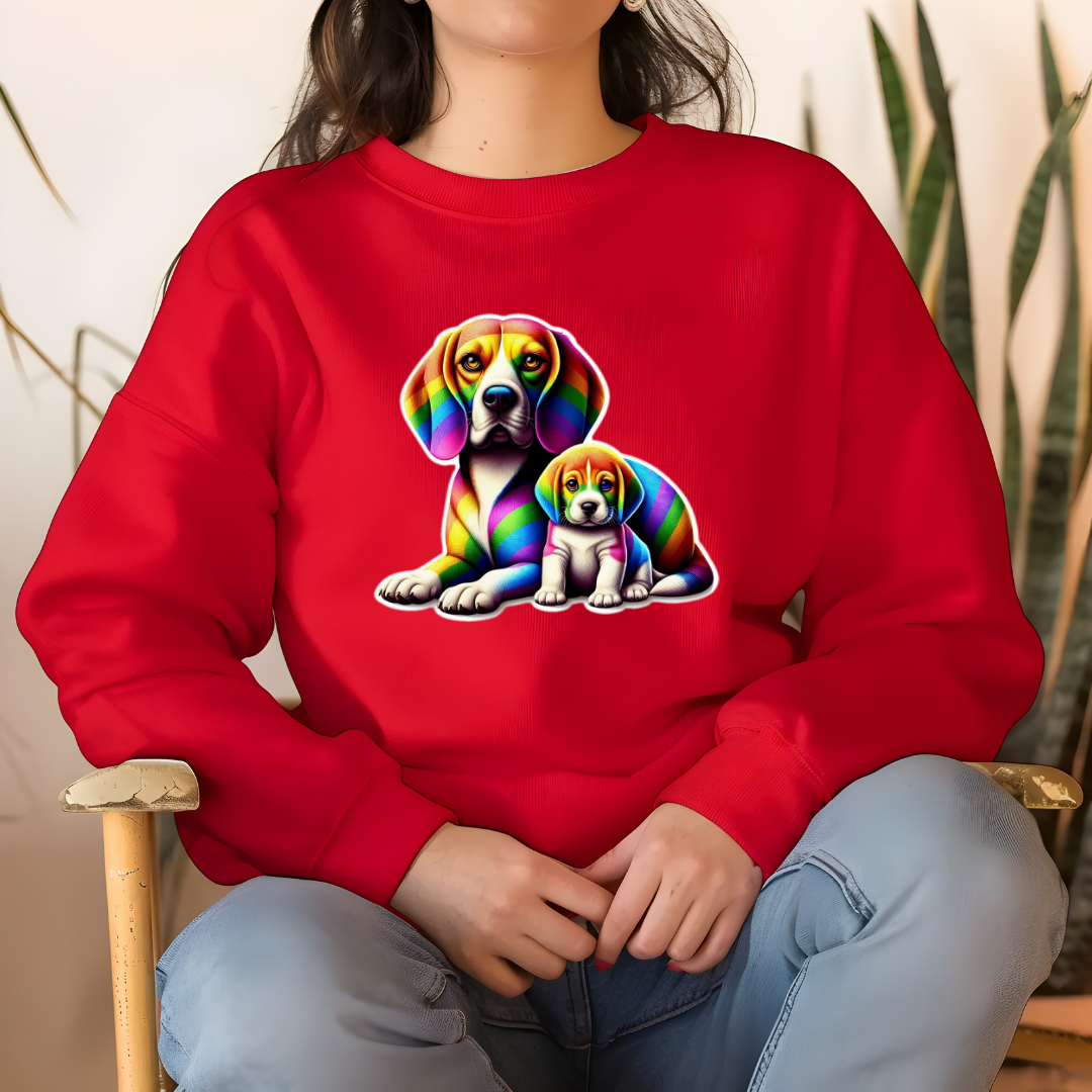 Rainbow Beagles Crewneck Sweatshirt