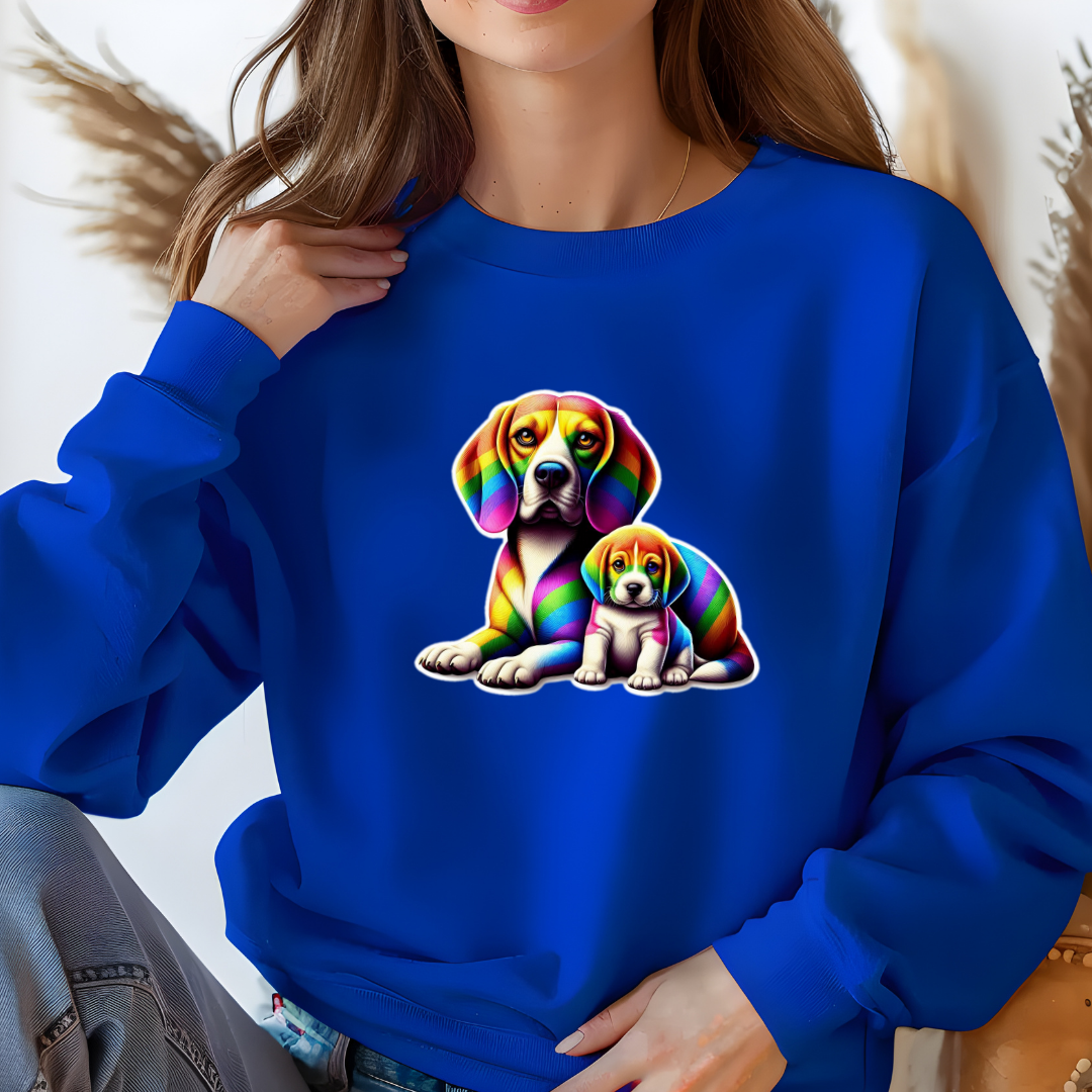 Rainbow Beagles Crewneck Sweatshirt
