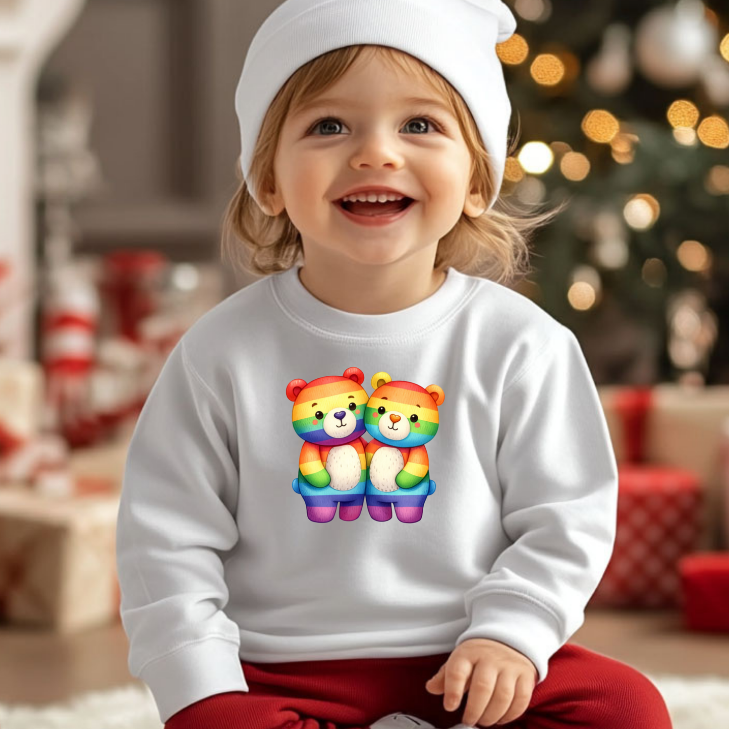 Cute Rainbow Bears Toddler Sweatshirt
