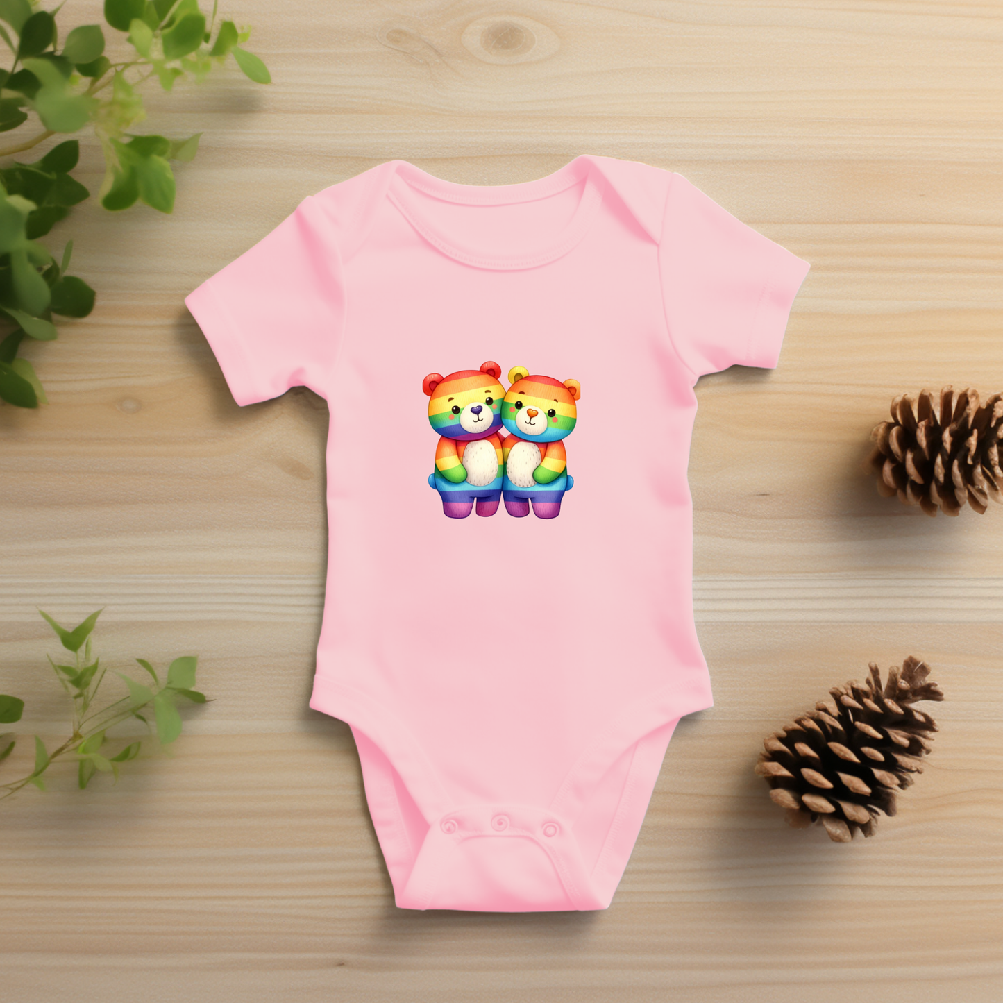 Onesie - Playful Rainbow Bears