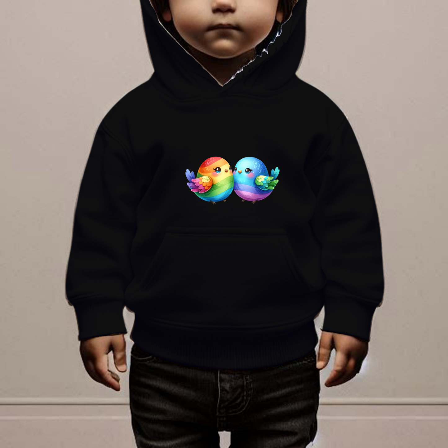 Rainbow Birdies Toddler Hoodie