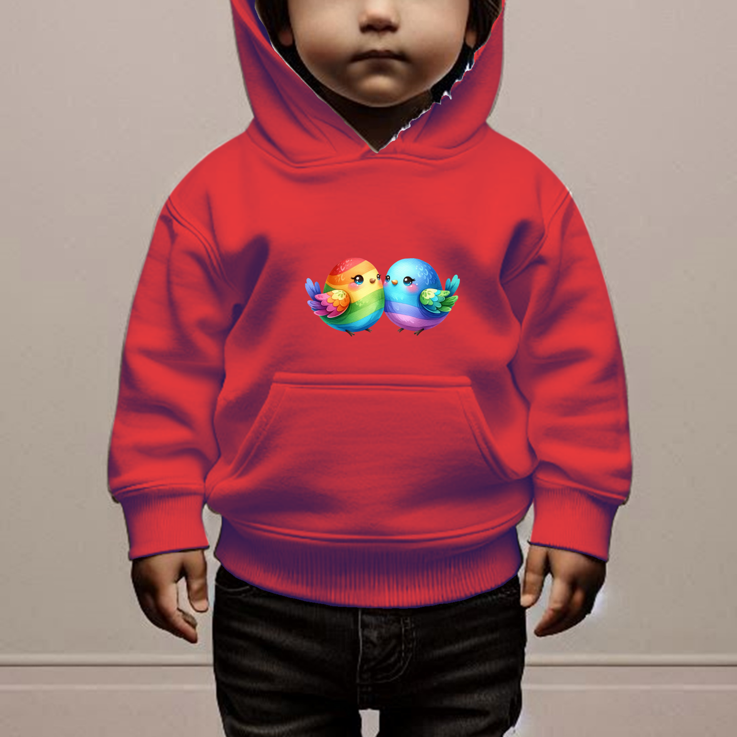 Rainbow Birdies Toddler Hoodie