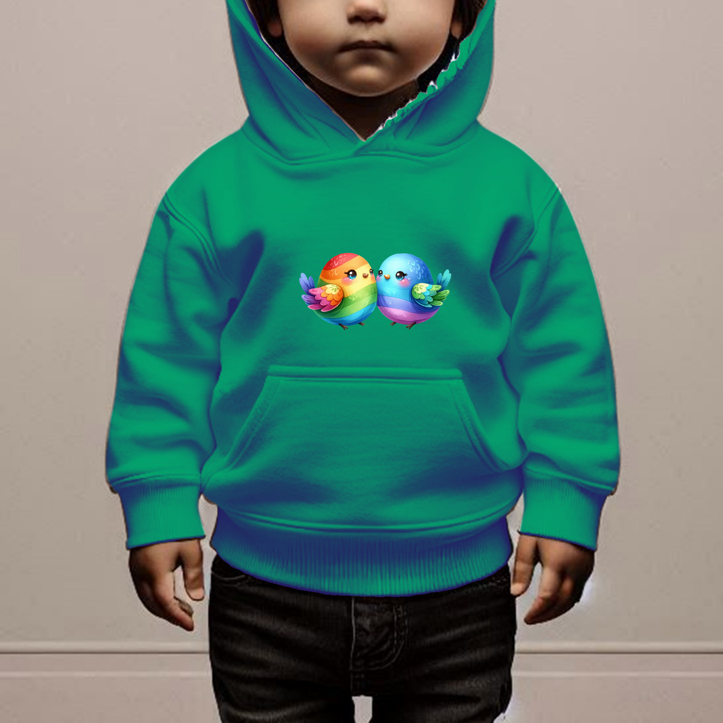 Rainbow Birdies Toddler Hoodie