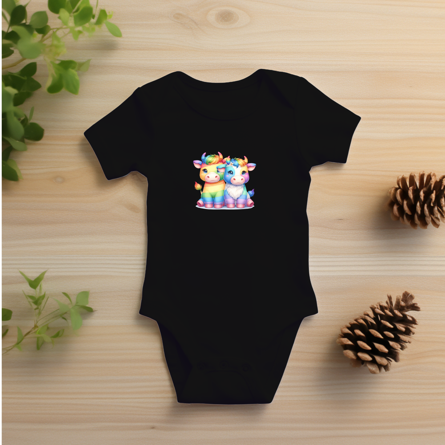 Onesie - Playful Rainbow Scottish Bulls