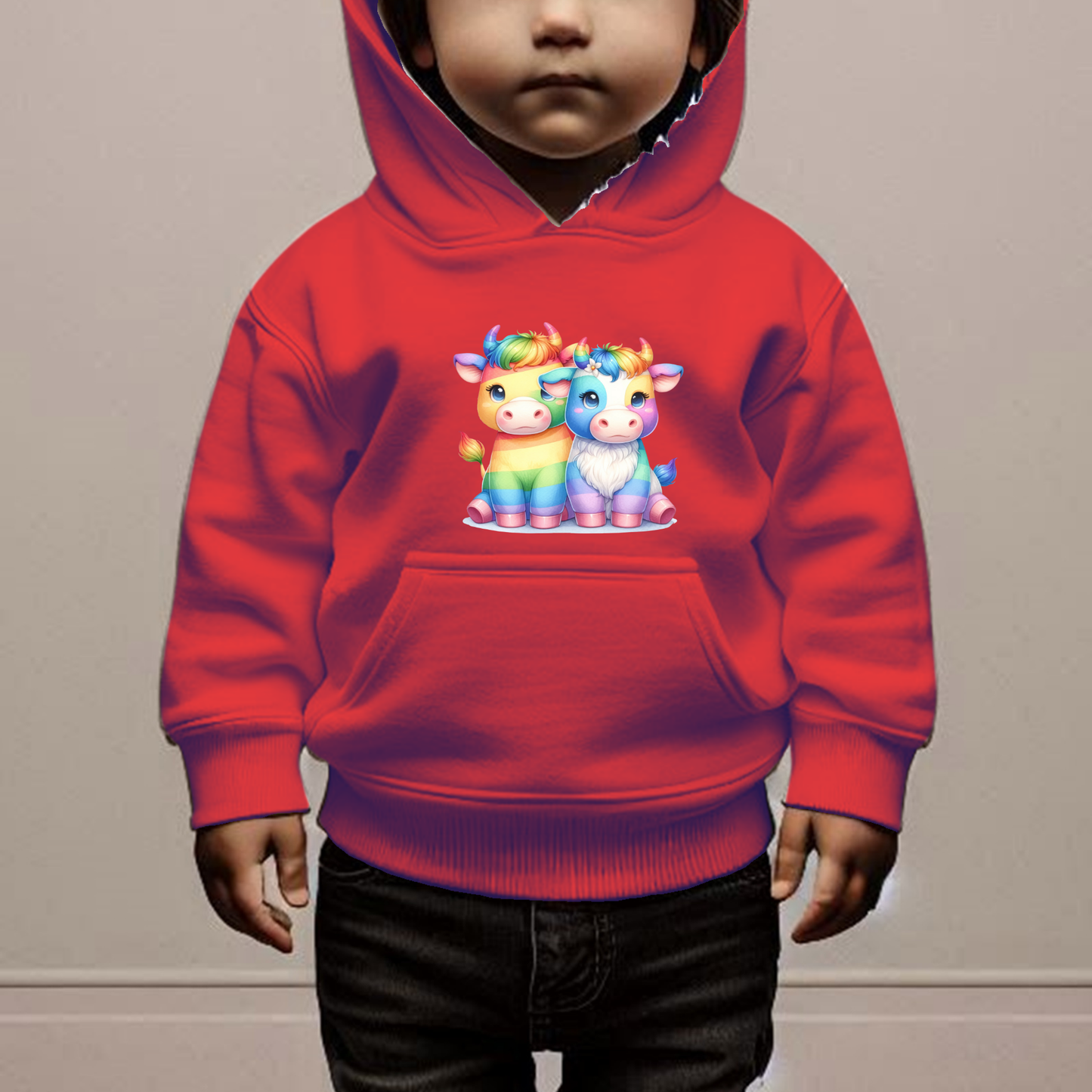Rainbow Scottish Bulls Toddler Hoodie