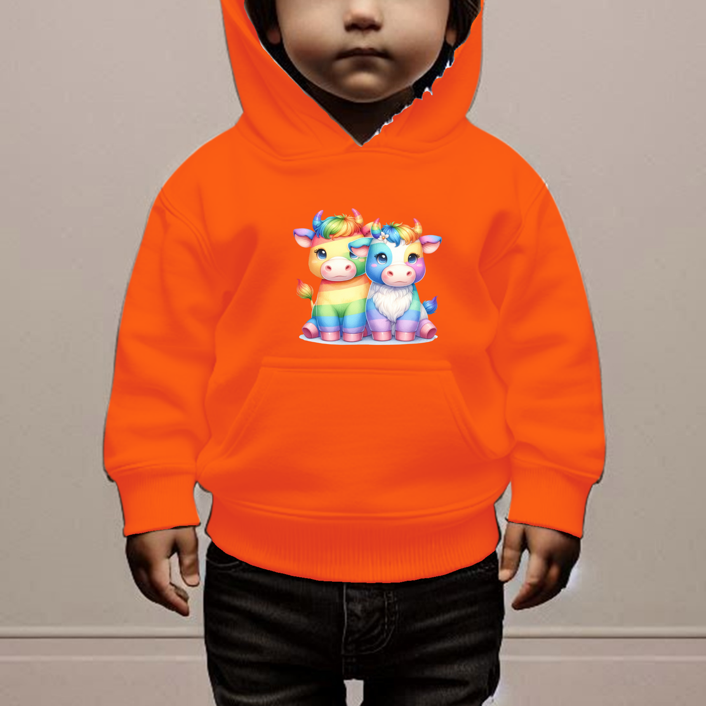 Rainbow Scottish Bulls Toddler Hoodie