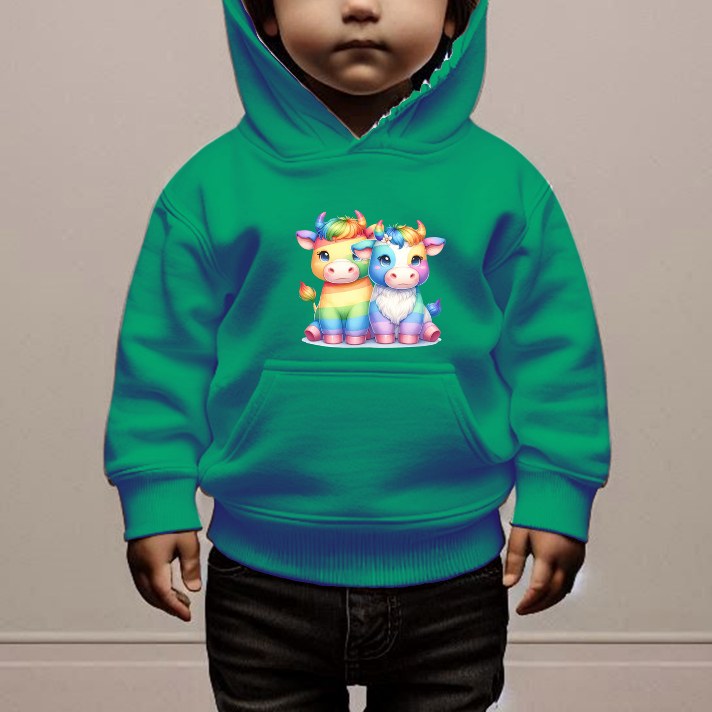 Rainbow Scottish Bulls Toddler Hoodie