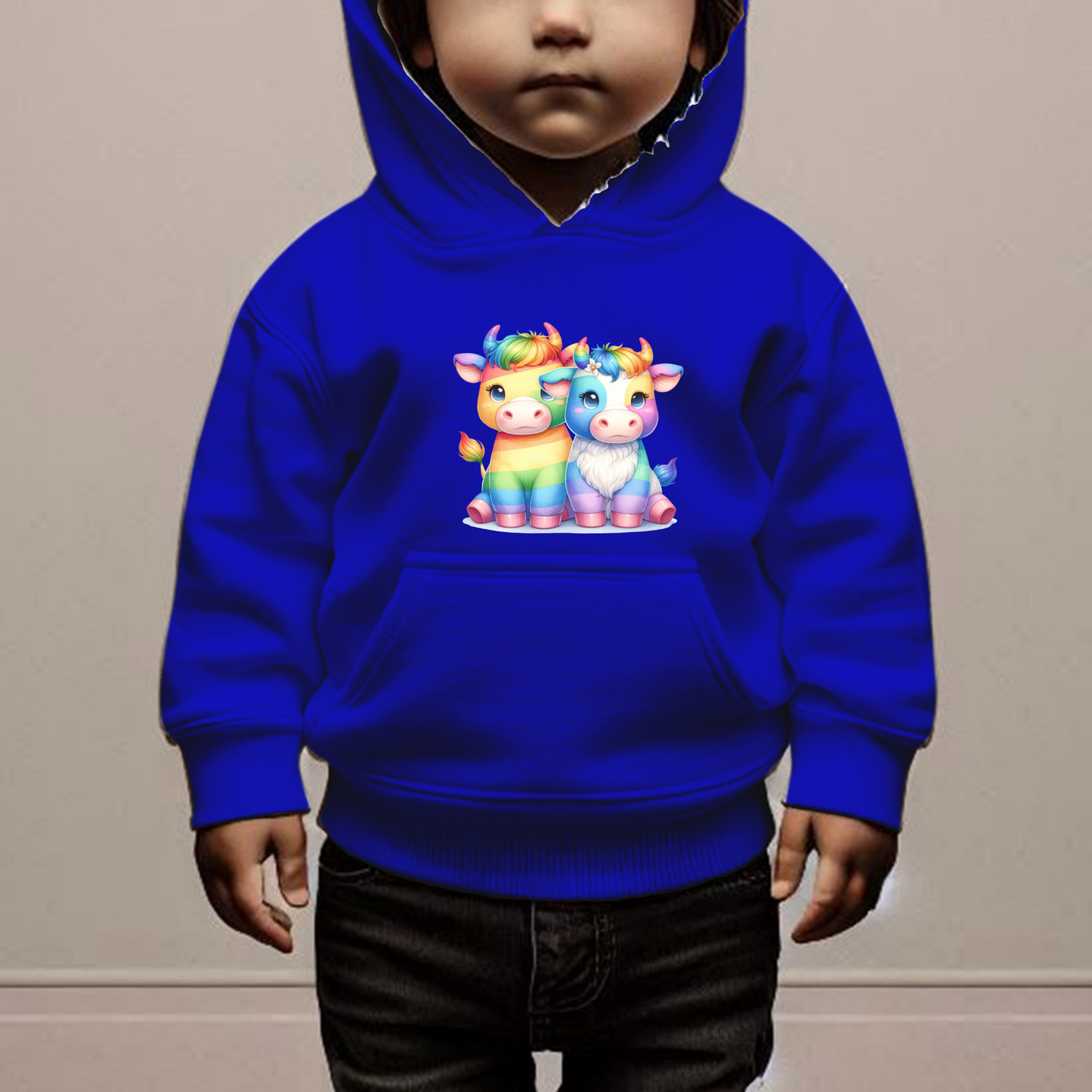 Rainbow Scottish Bulls Toddler Hoodie