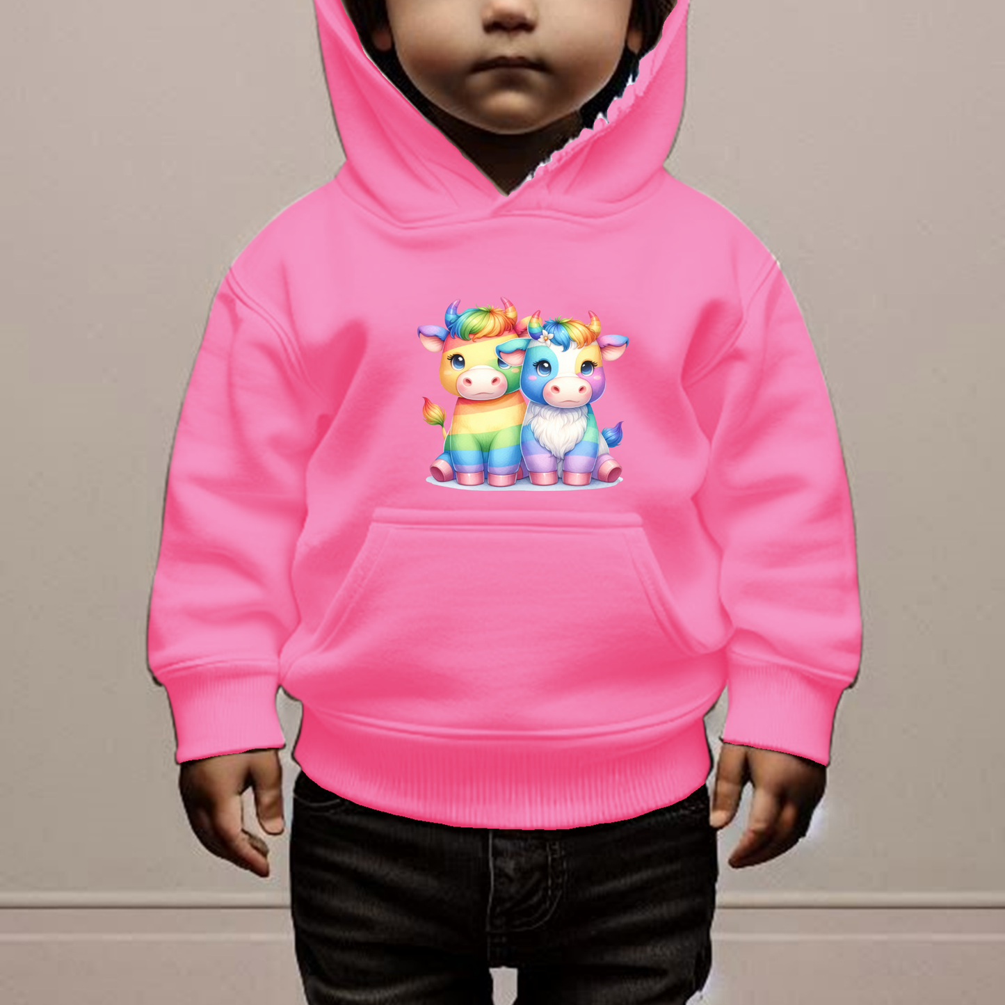 Rainbow Scottish Bulls Toddler Hoodie