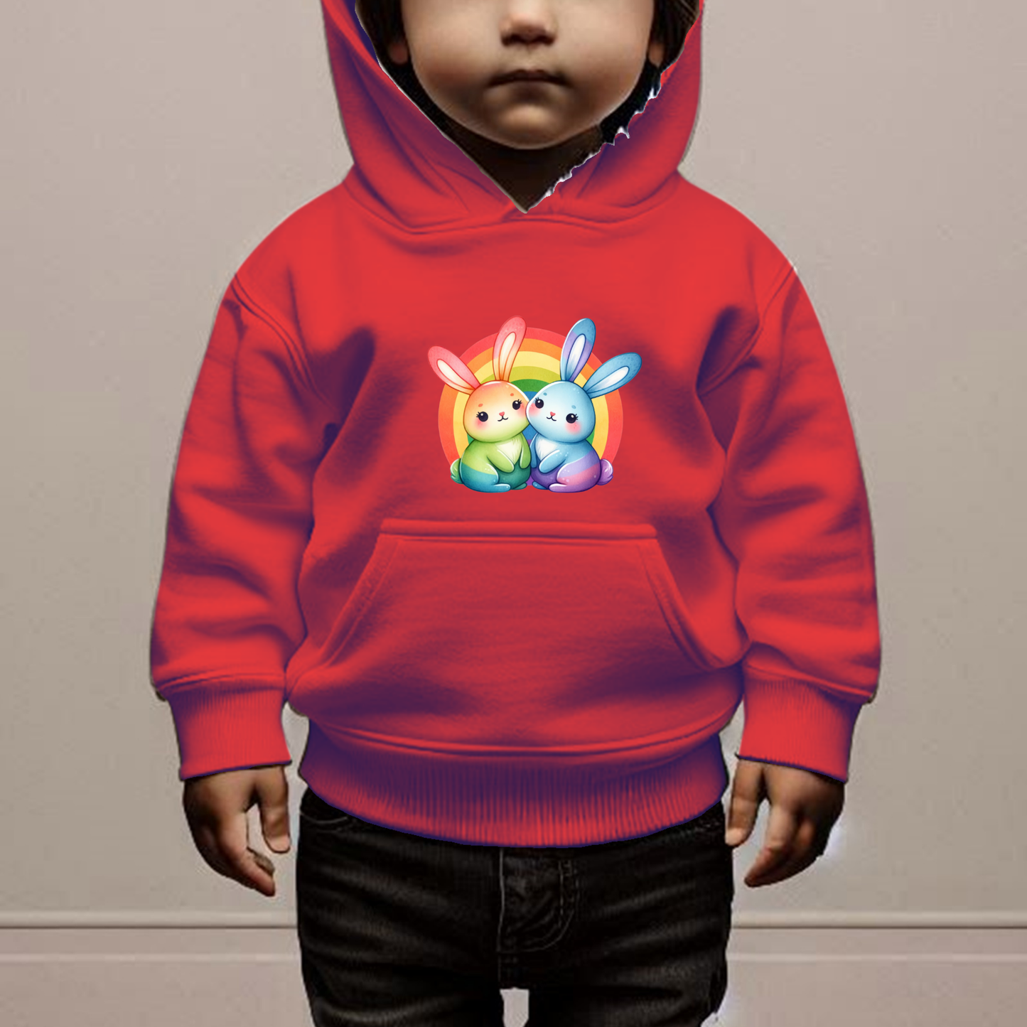 Rainbow Bunnies Toddler Hoodie