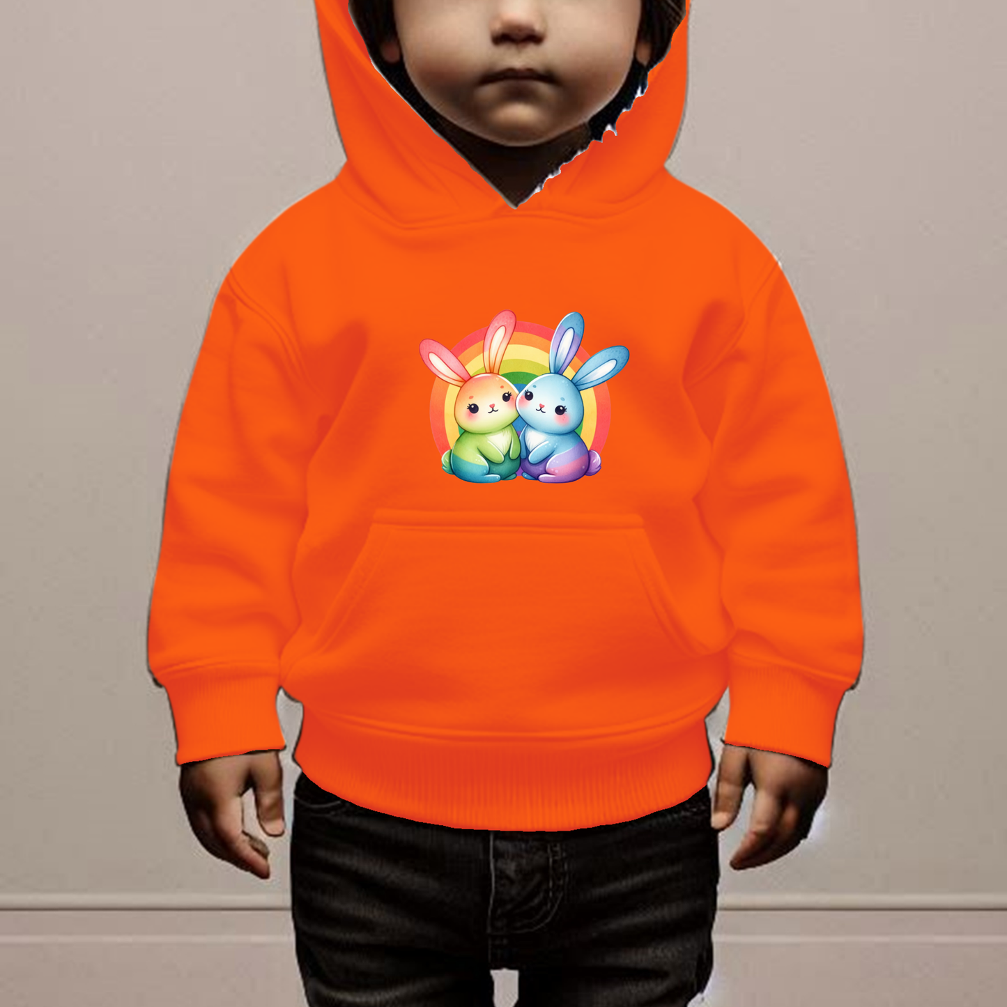 Rainbow Bunnies Toddler Hoodie