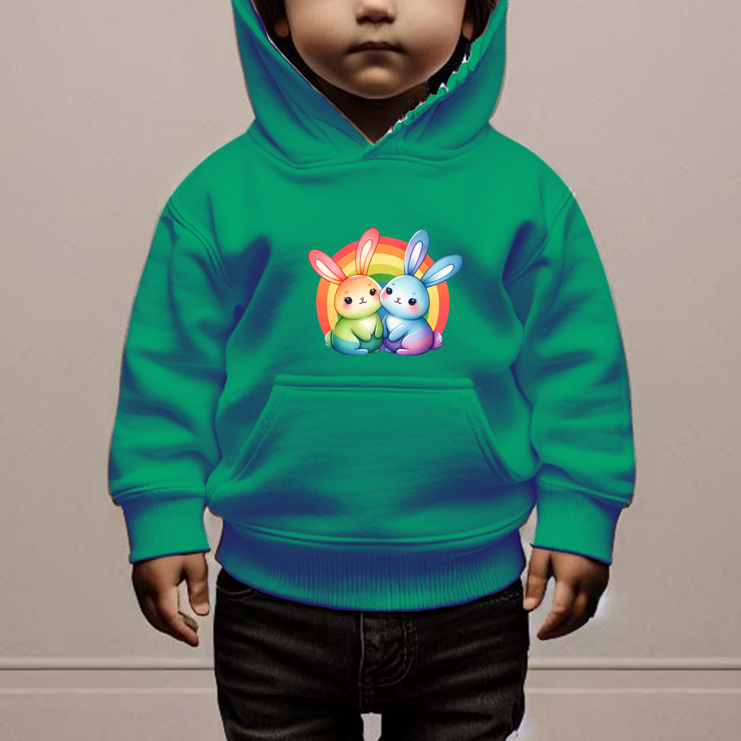 Rainbow Bunnies Toddler Hoodie