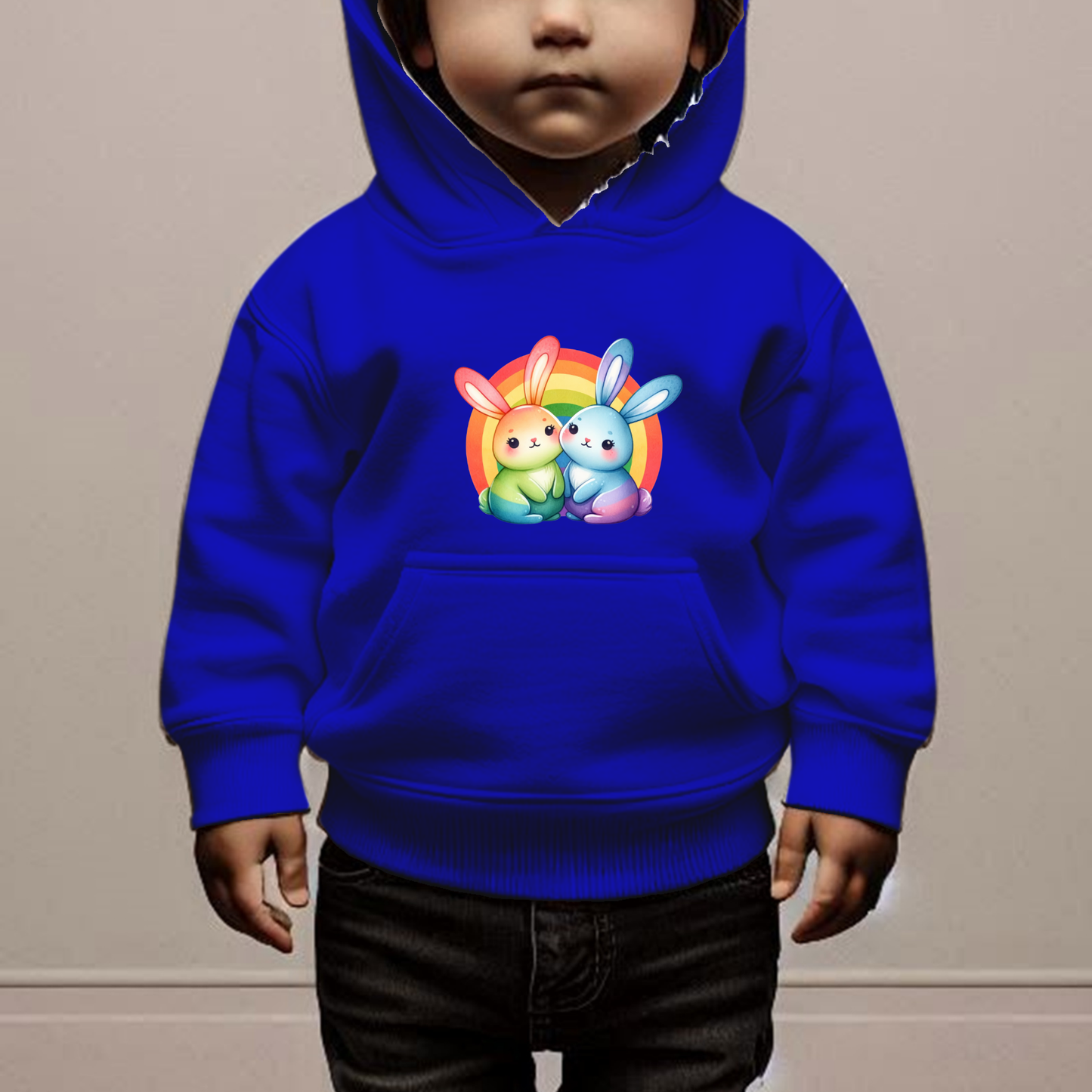 Rainbow Bunnies Toddler Hoodie