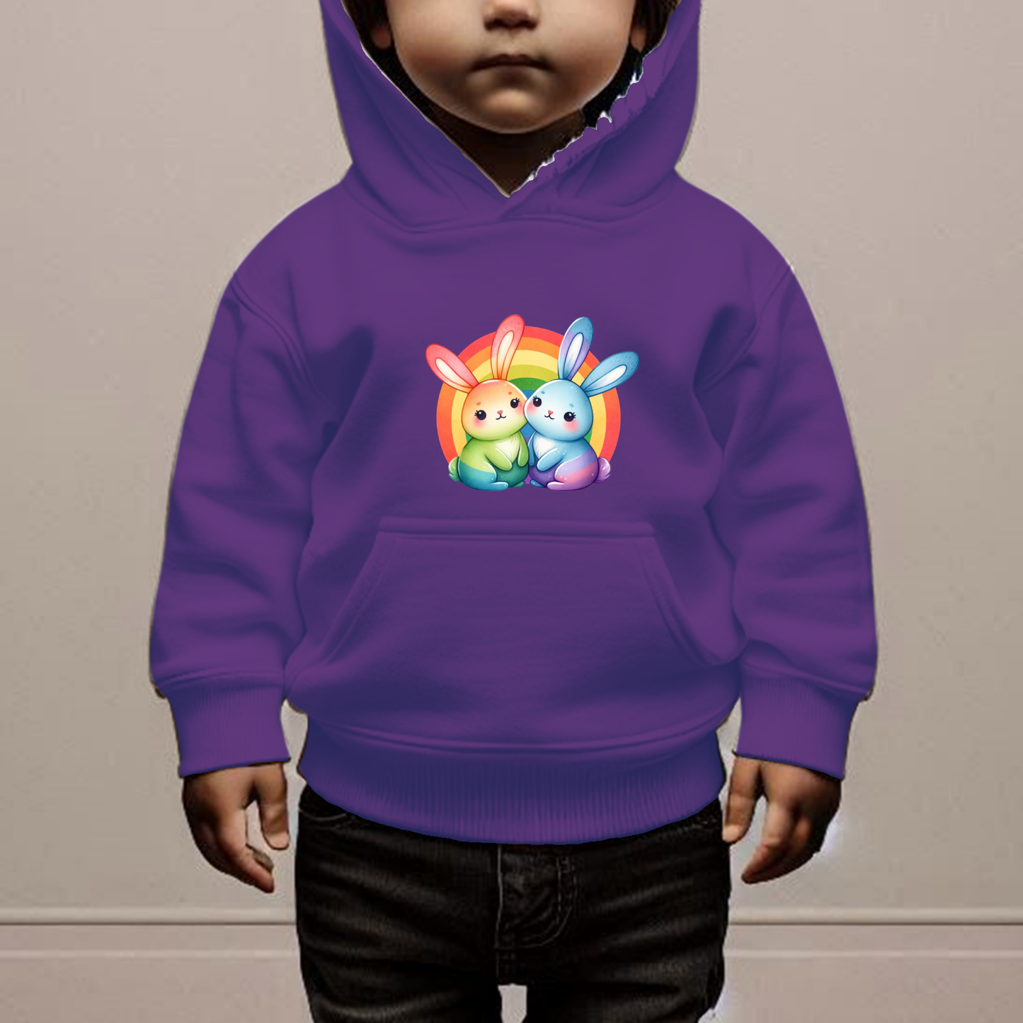 Rainbow Bunnies Toddler Hoodie