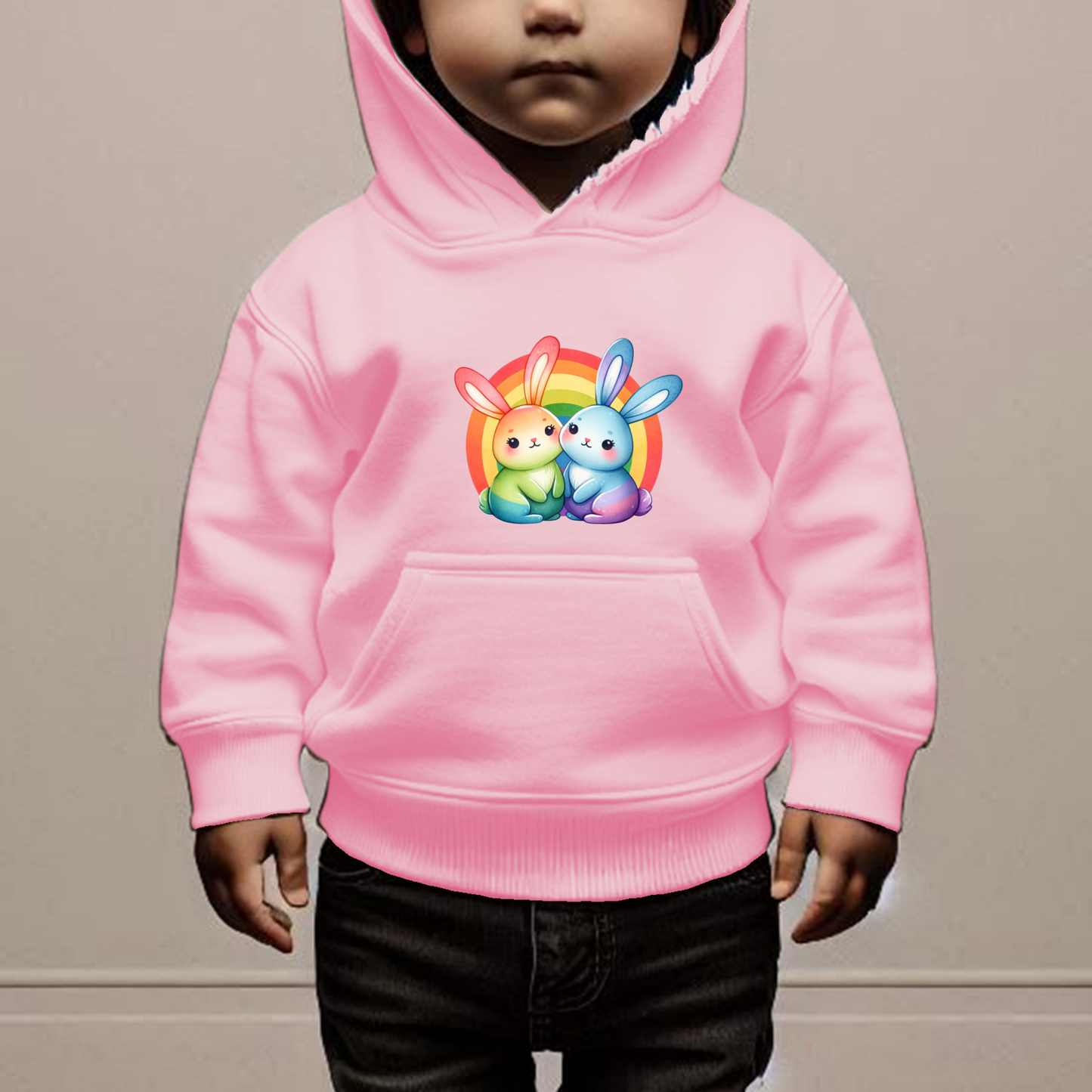 Rainbow Bunnies Toddler Hoodie